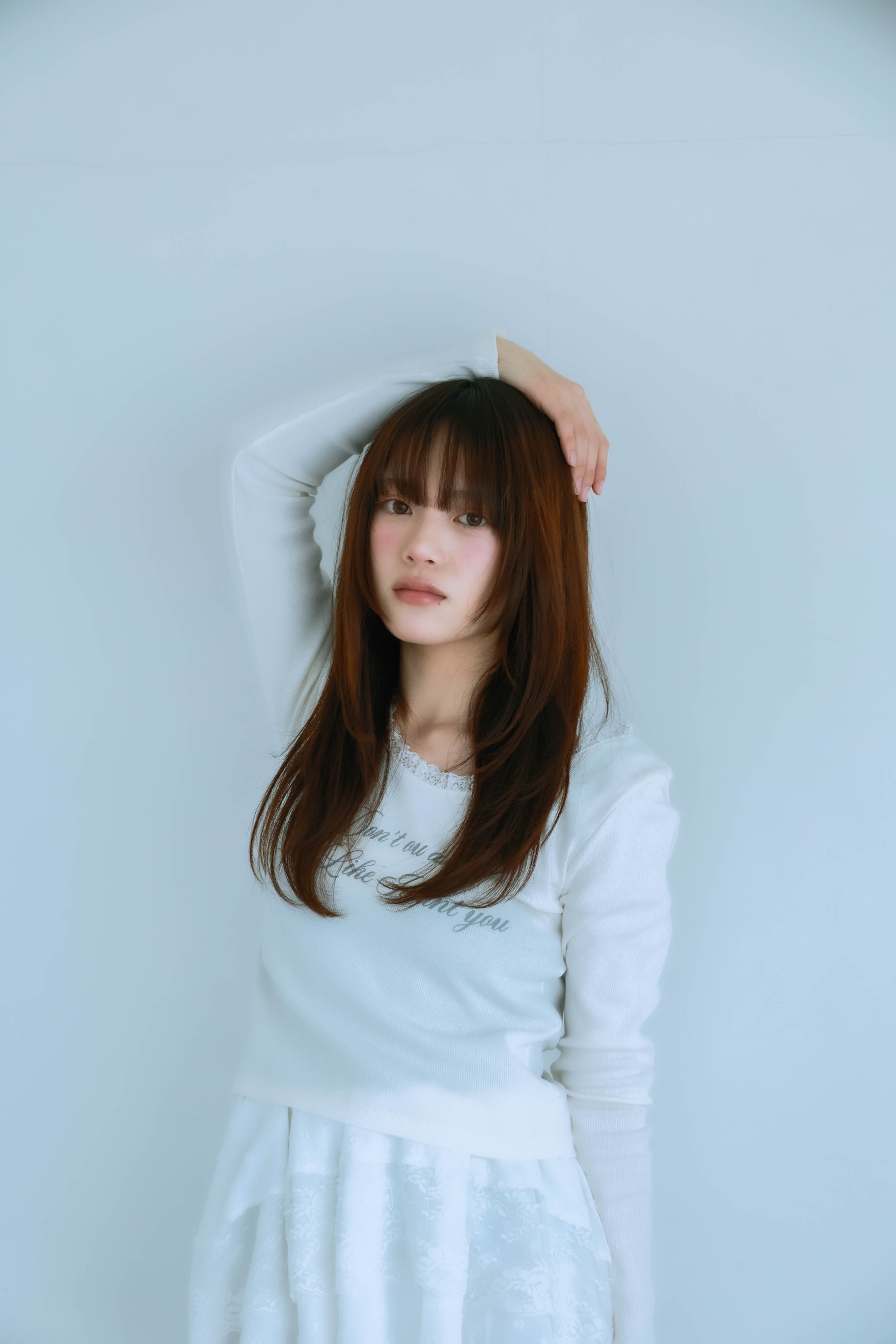 lace letter tee (white)
