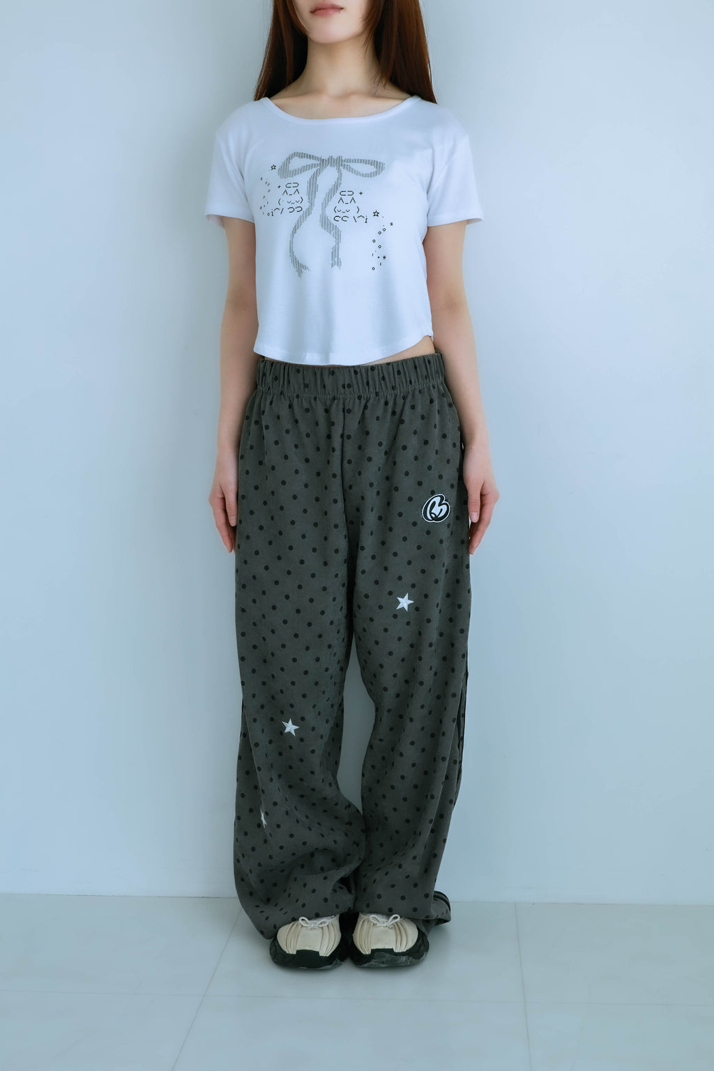 dot patch pants