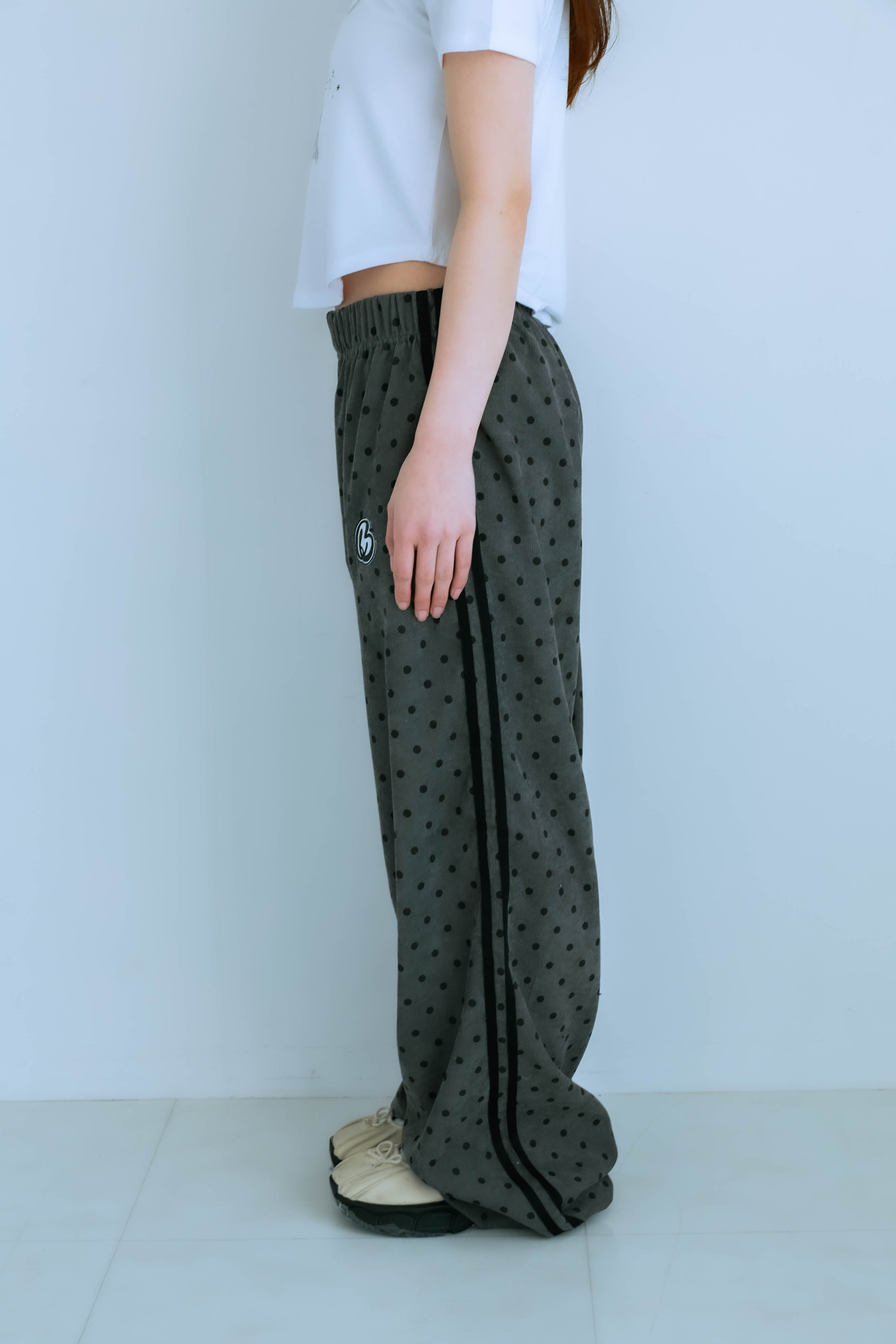 dot patch pants