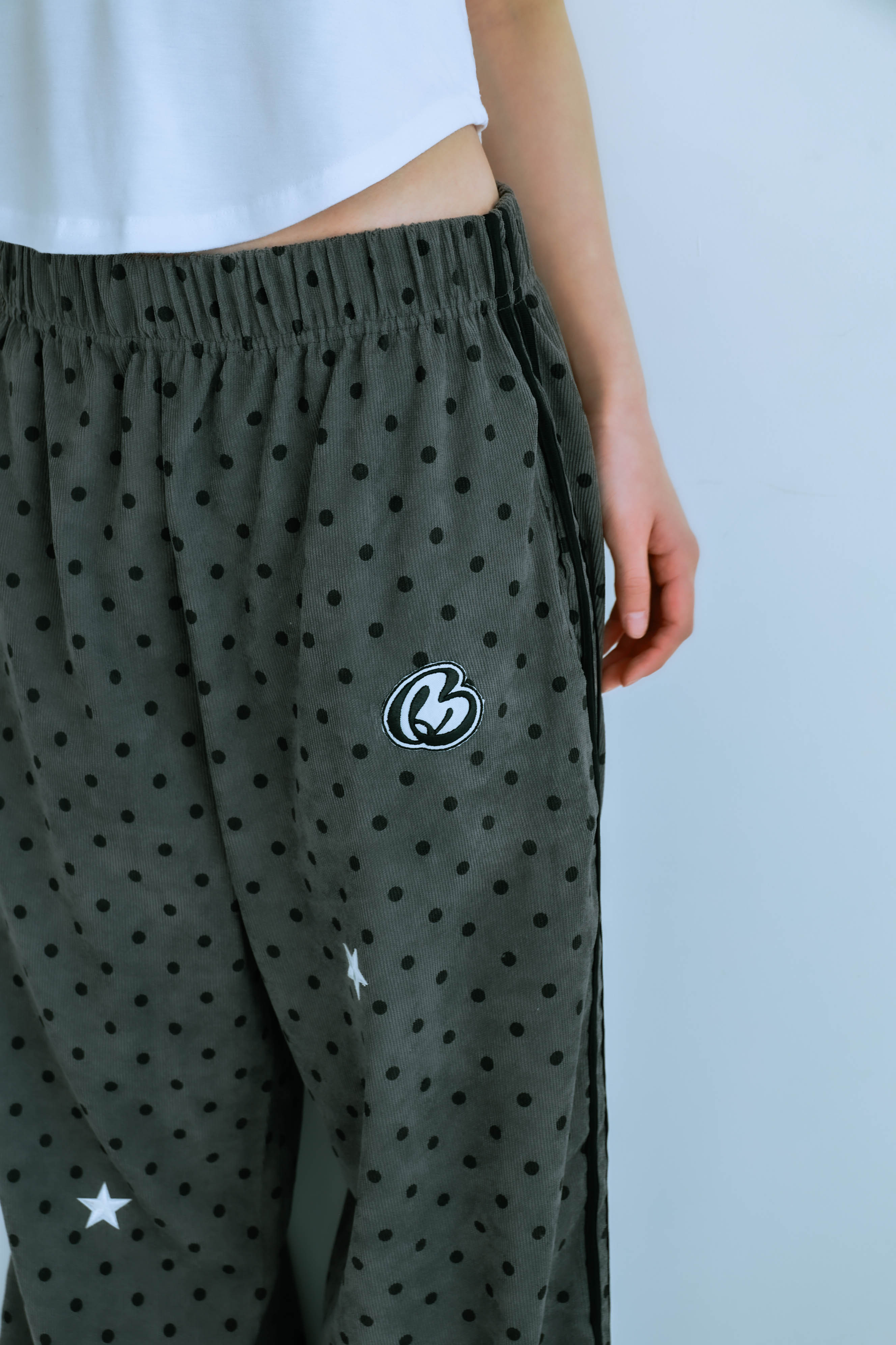 dot patch pants