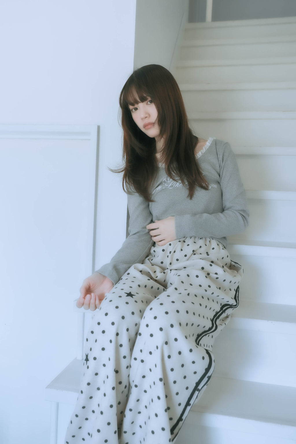 dot patch pants