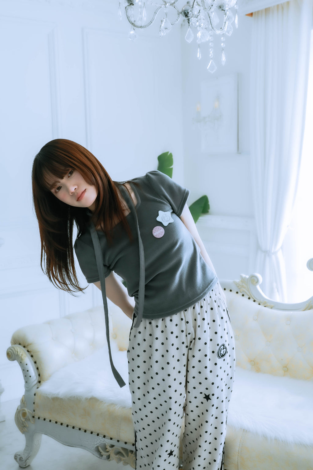 dot patch pants