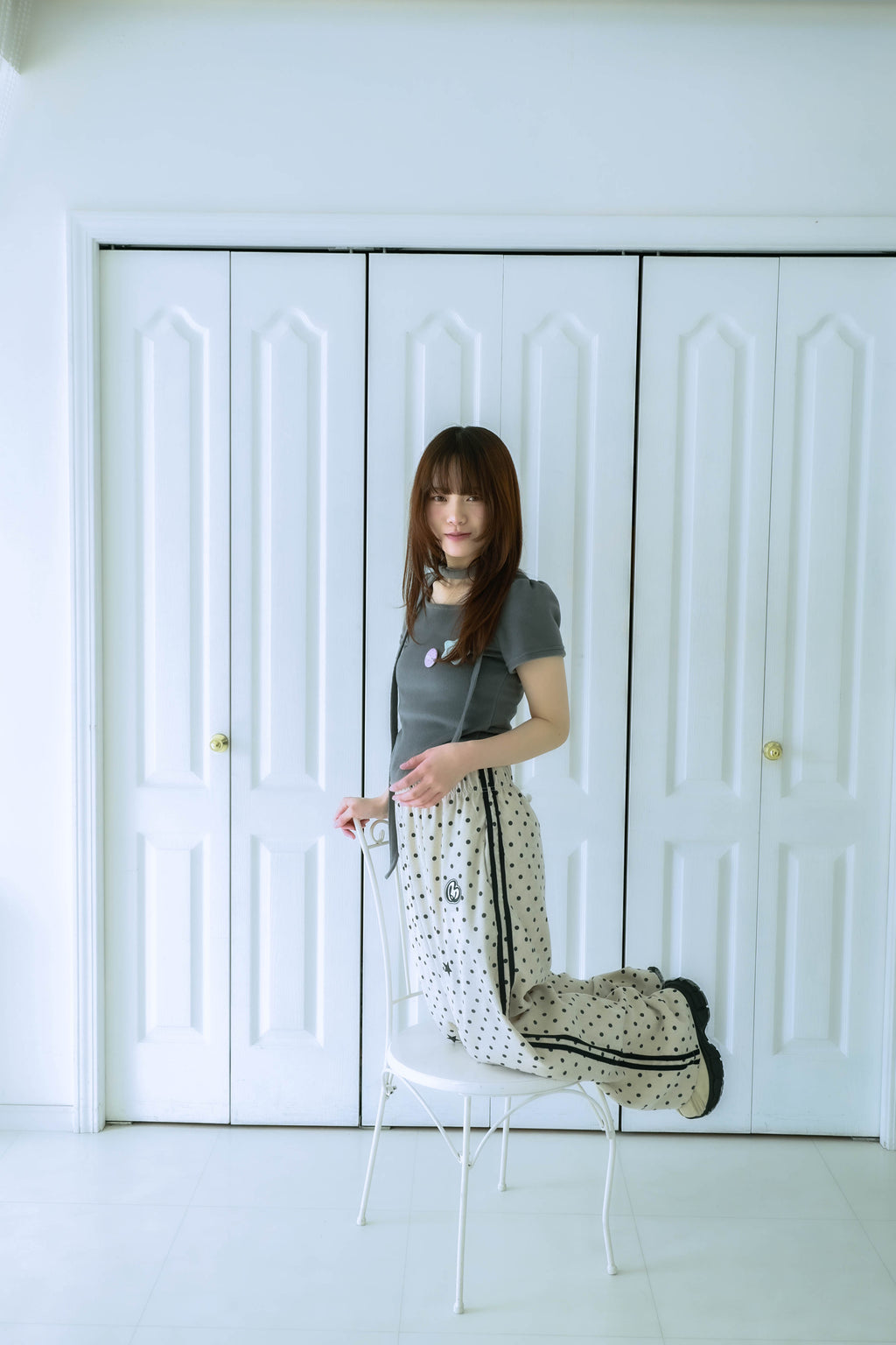 dot patch pants