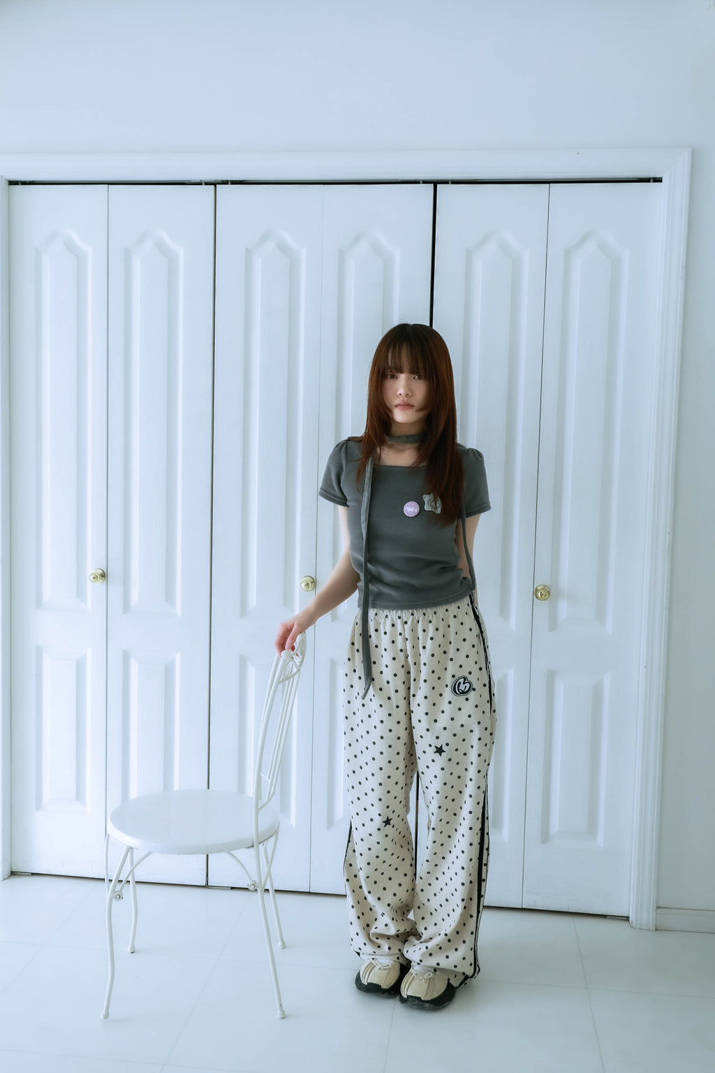 dot patch pants