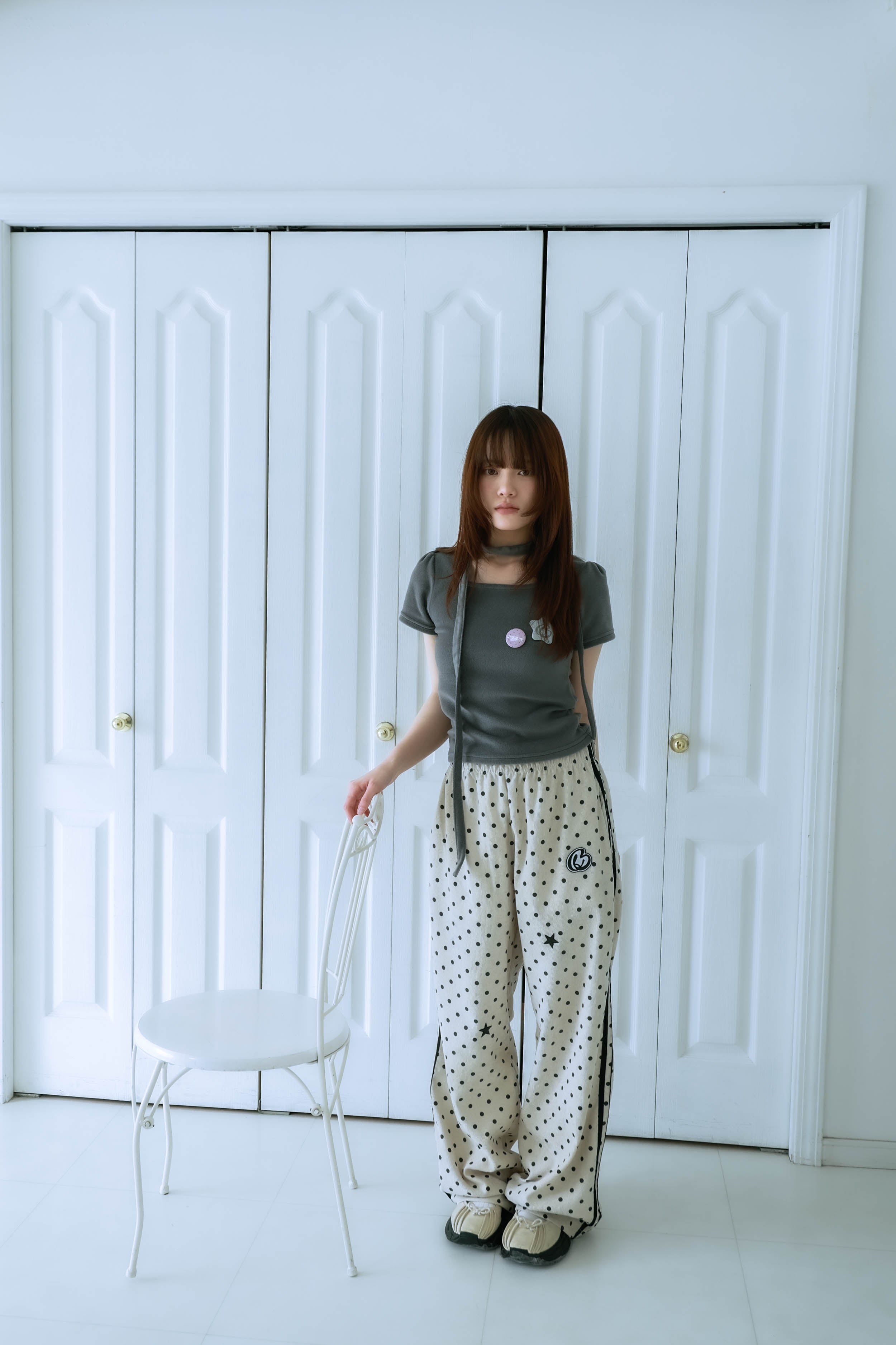dot patch pants