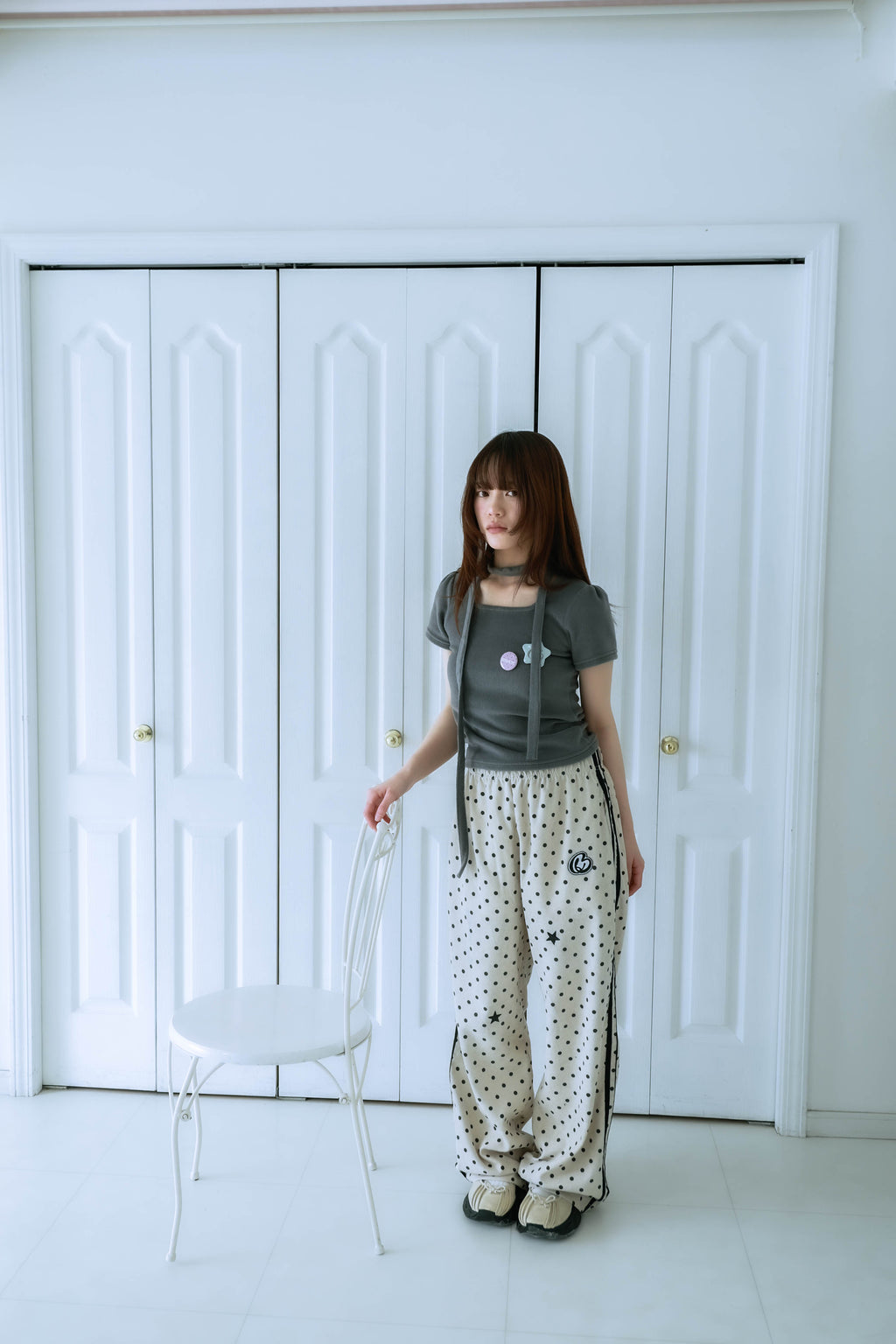 dot patch pants