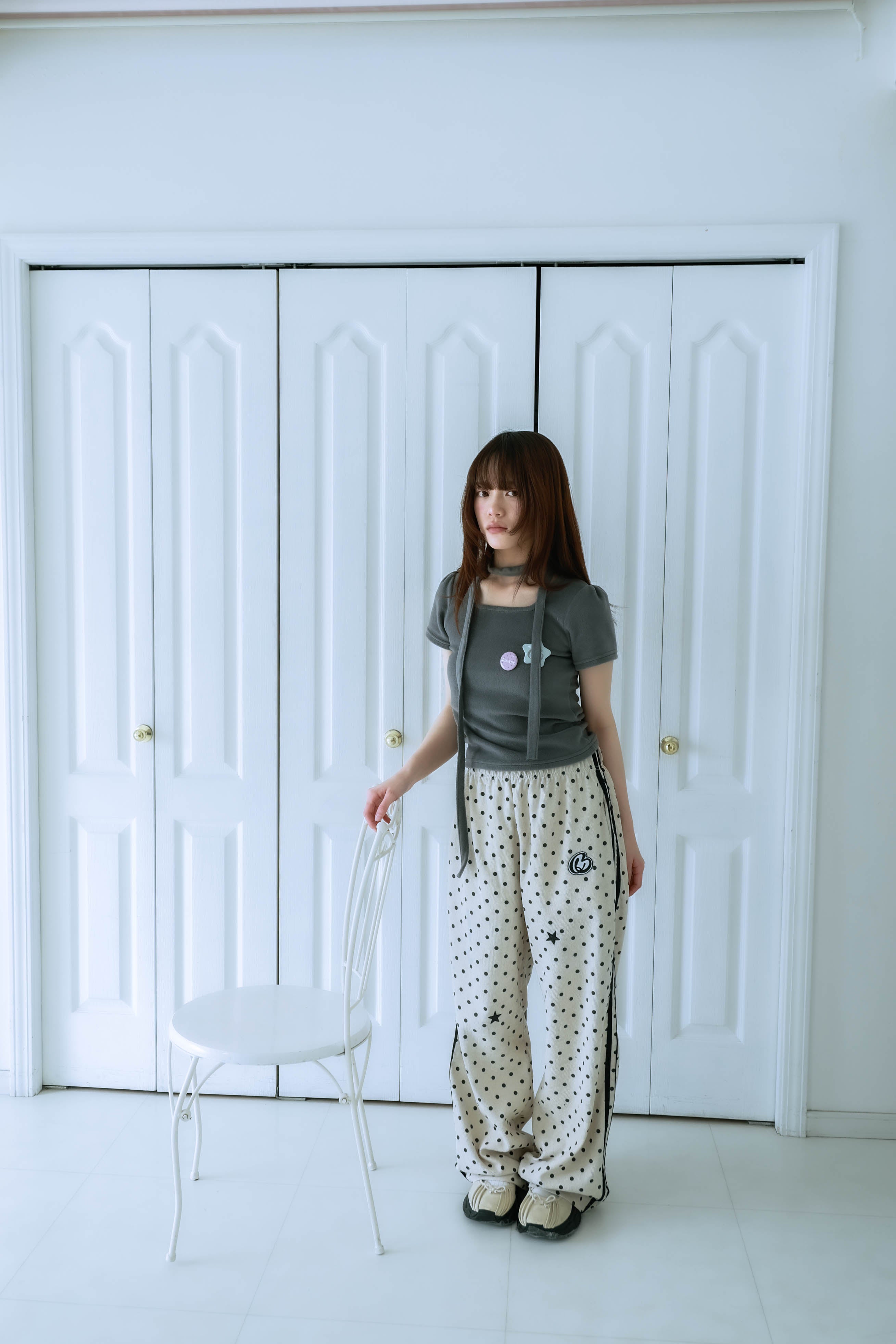dot patch pants