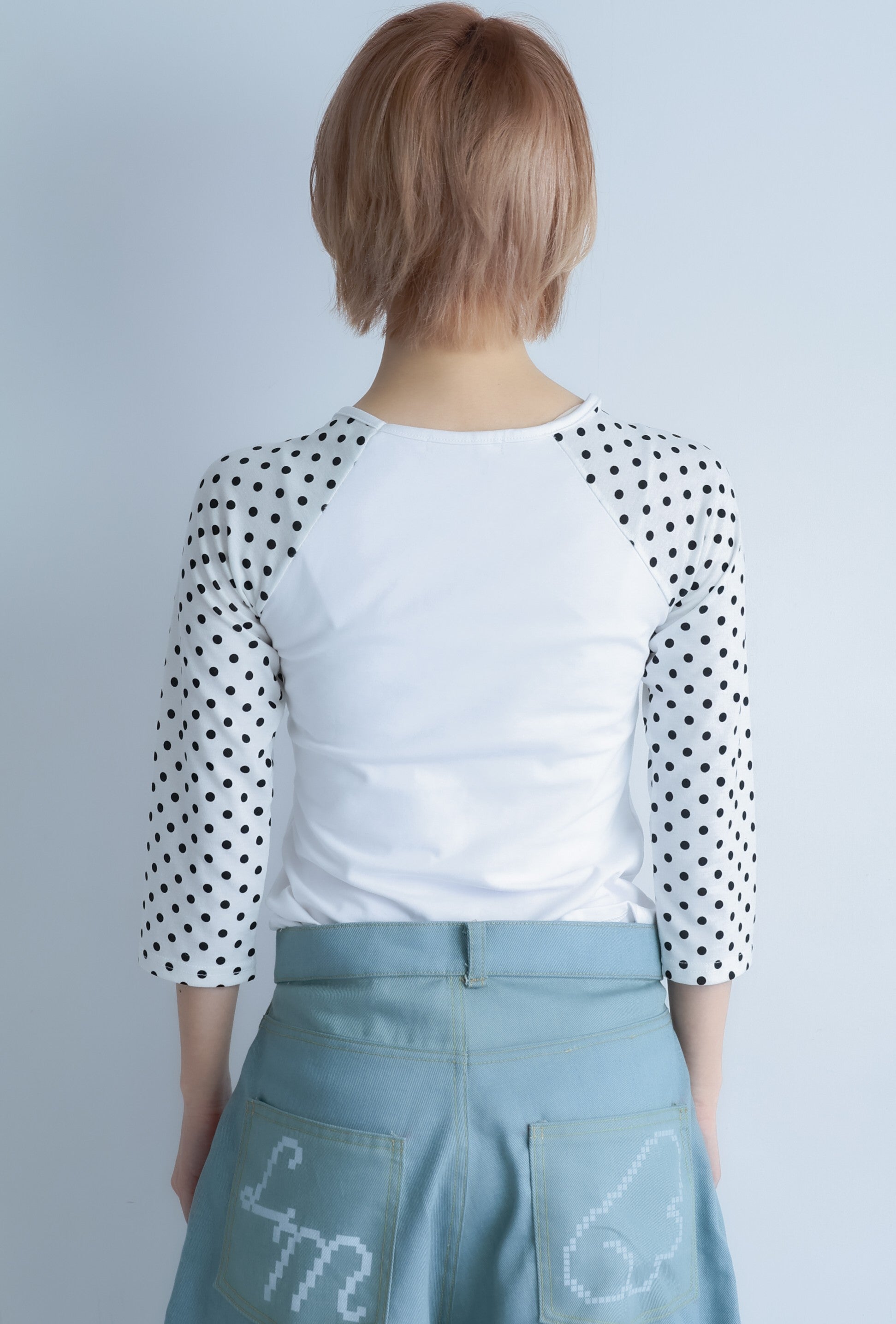 dotwing raglantops(white)