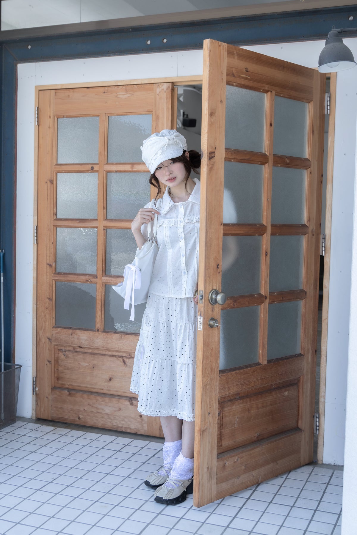 angel ribbon cap(white)