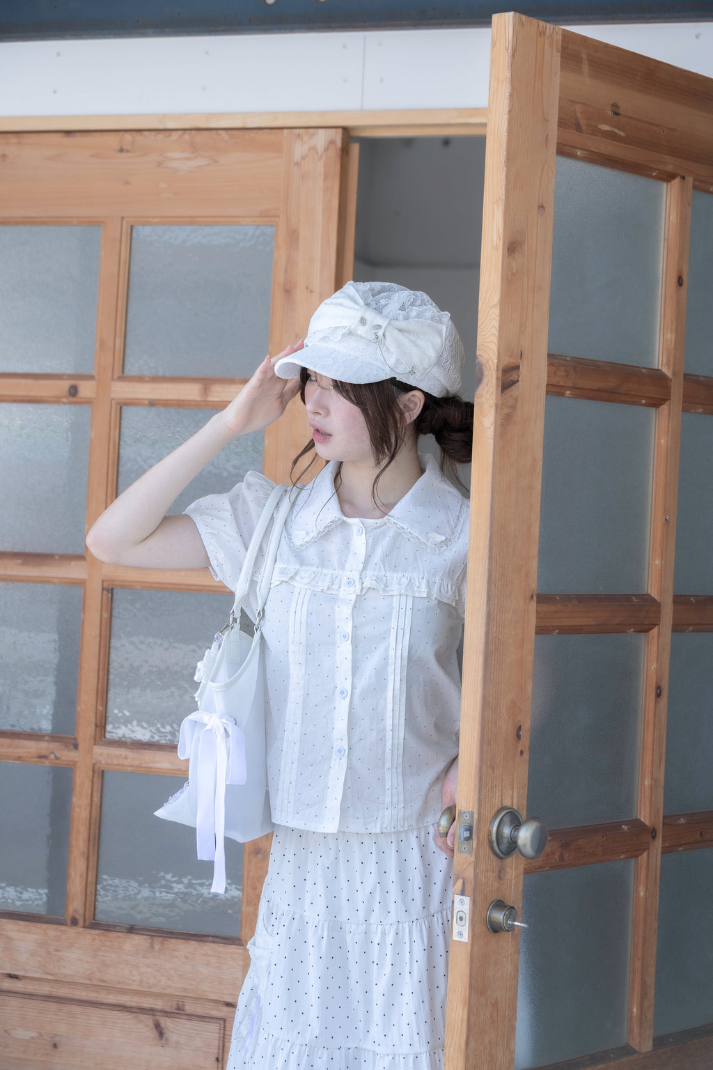 angel ribbon cap(white)
