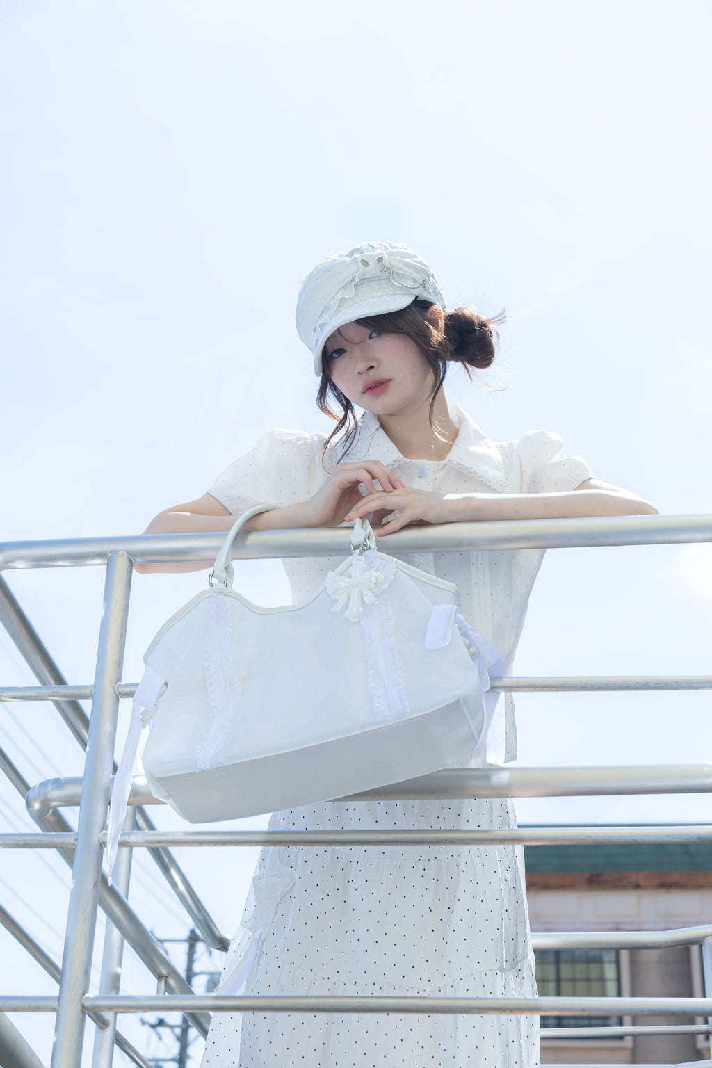 angel ribbon cap(white)