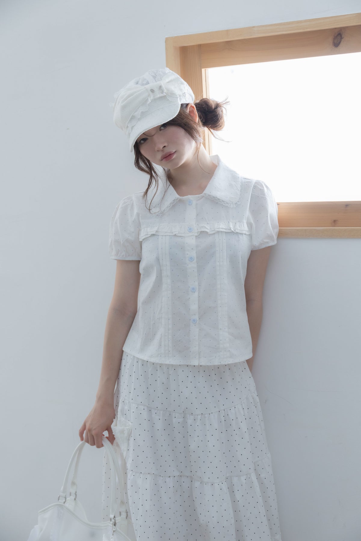 angel ribbon cap(white)
