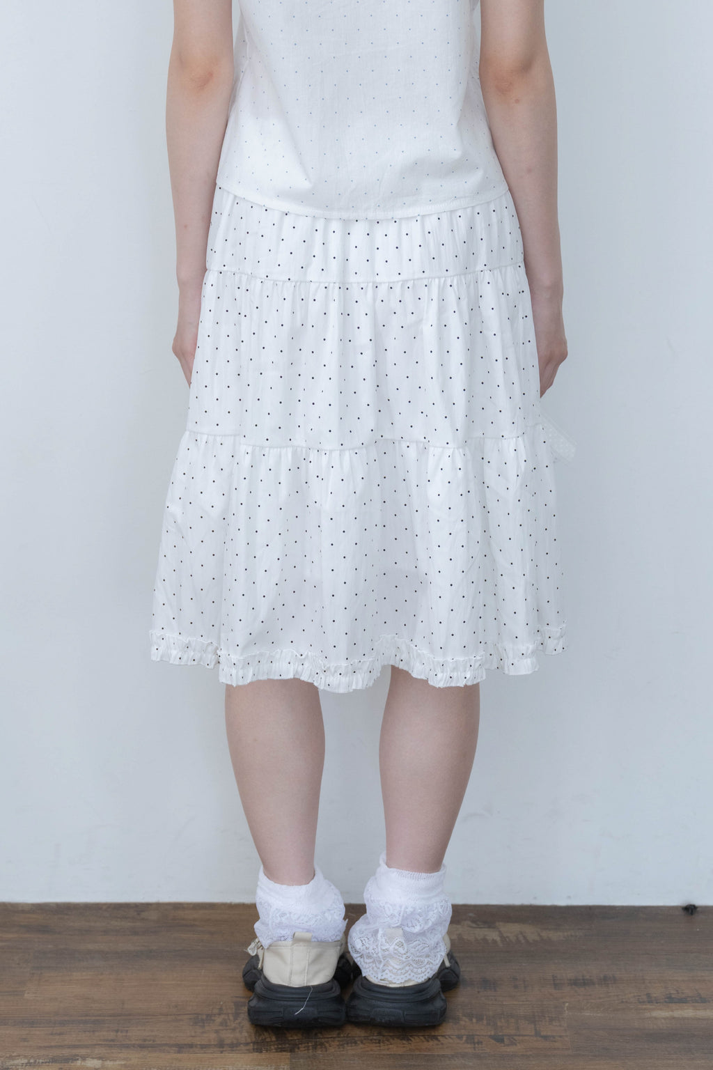 rosette pocket skirt(white)