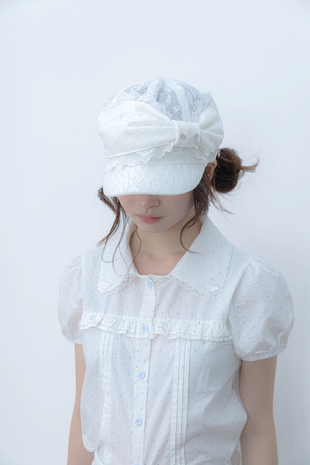 angel ribbon cap(white)