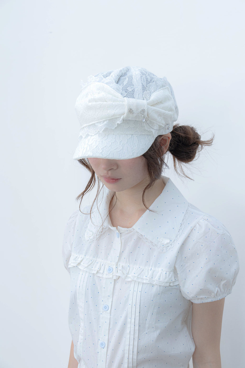 angel ribbon cap(white)