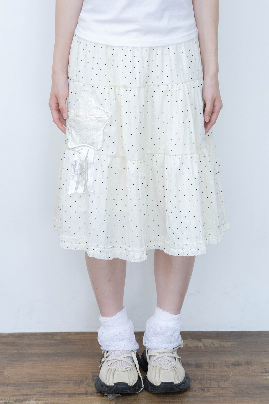 rosette pocket skirt(cream)