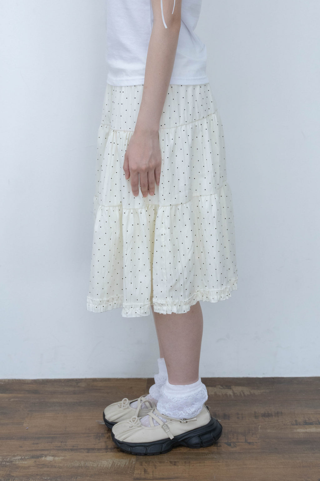 rosette pocket skirt(cream)