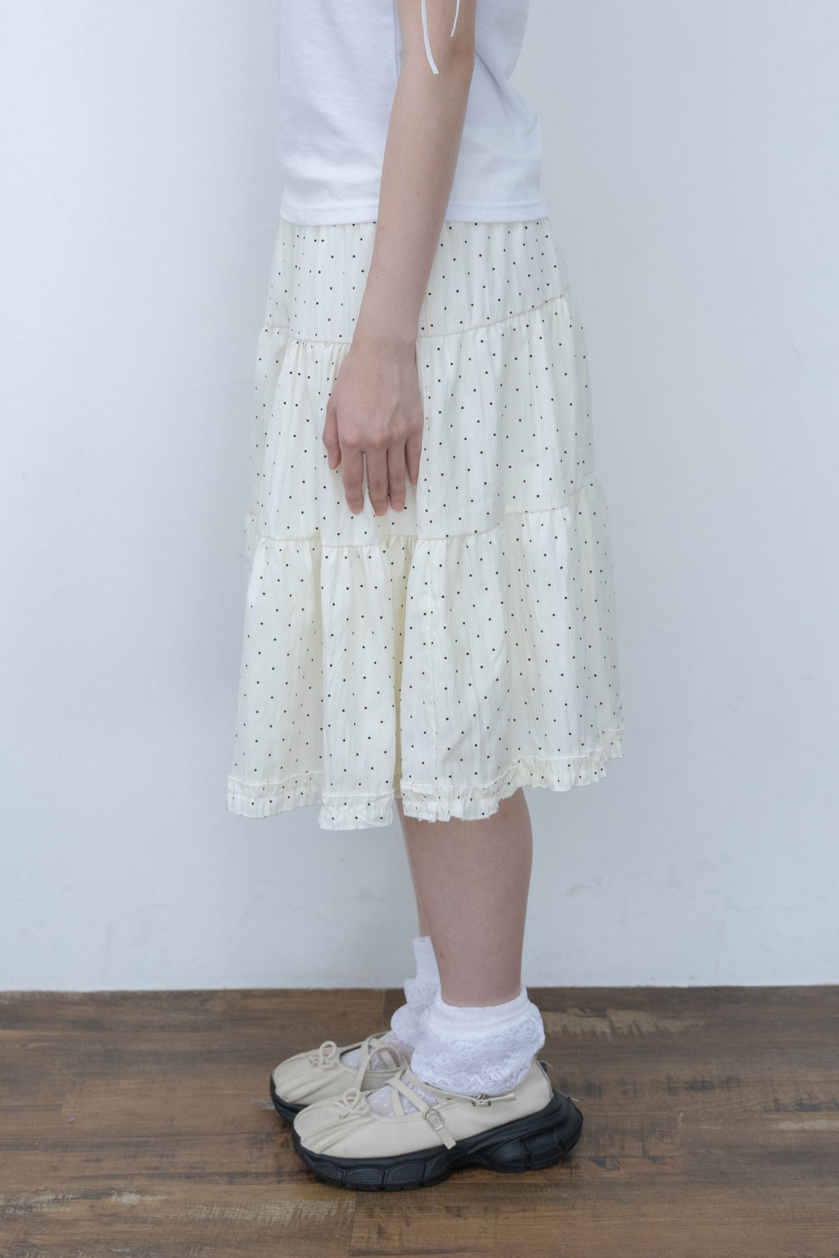 rosette pocket skirt(cream)
