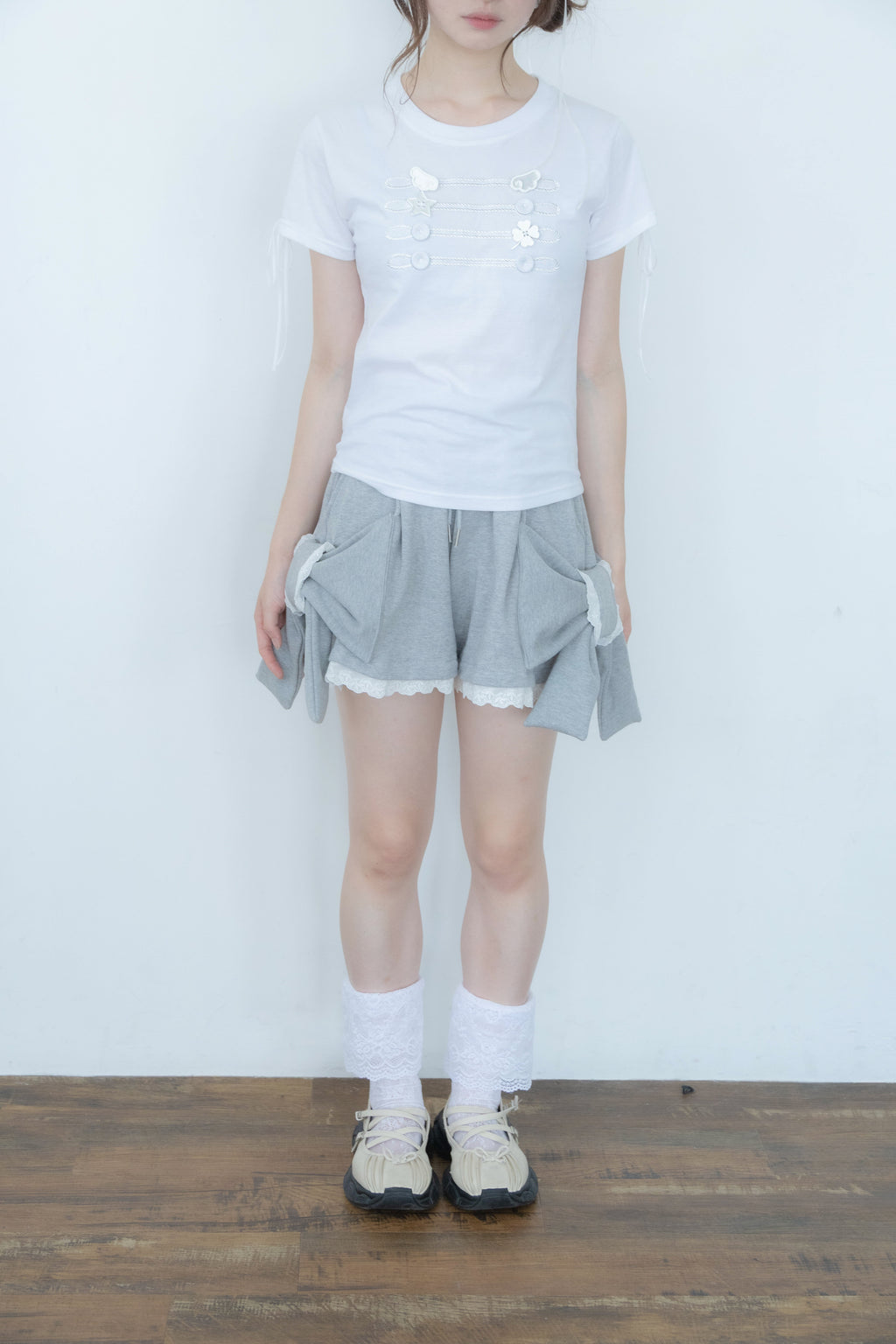 big ribbon pants(gray)