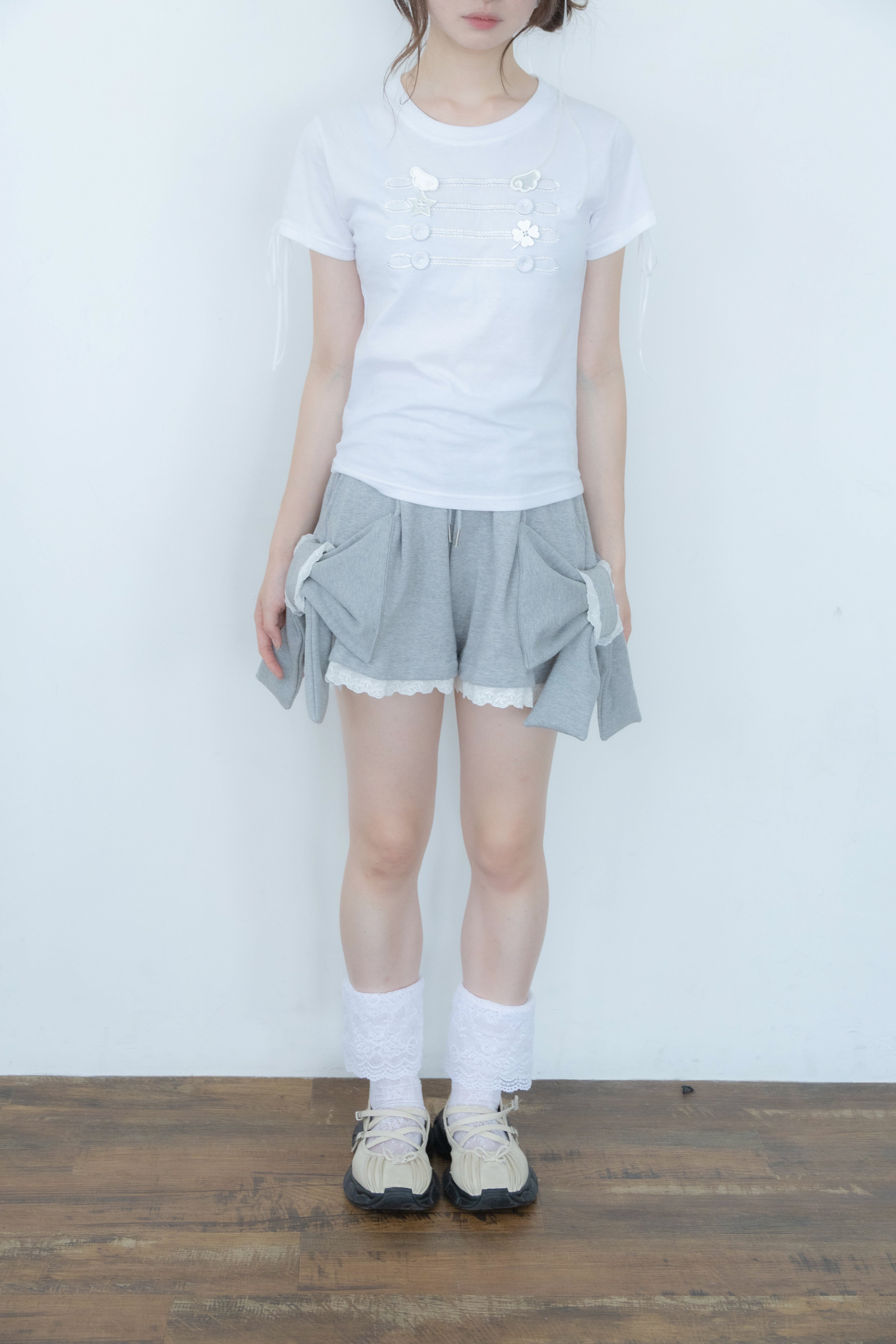 big ribbon pants(gray)