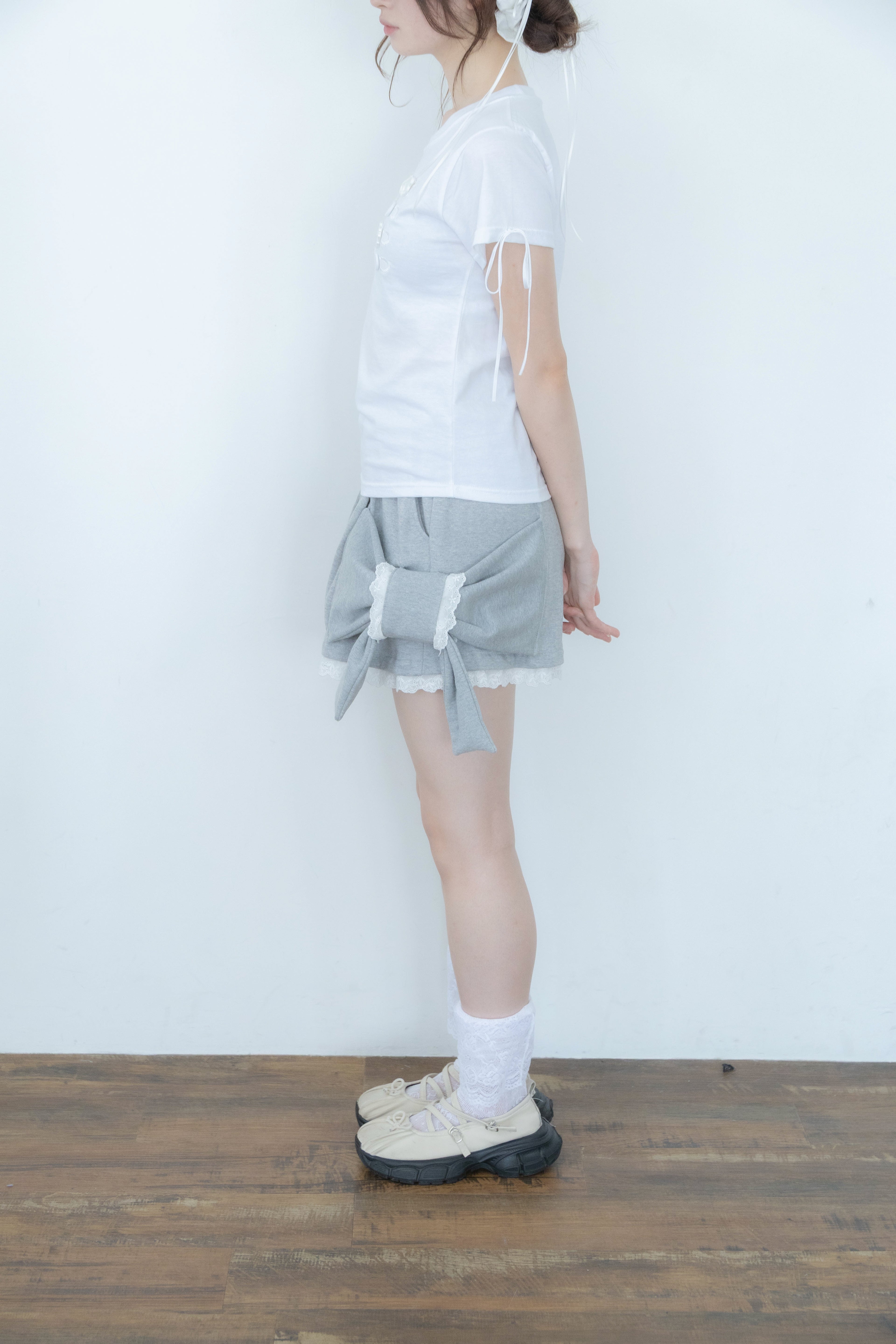 big ribbon pants(gray)