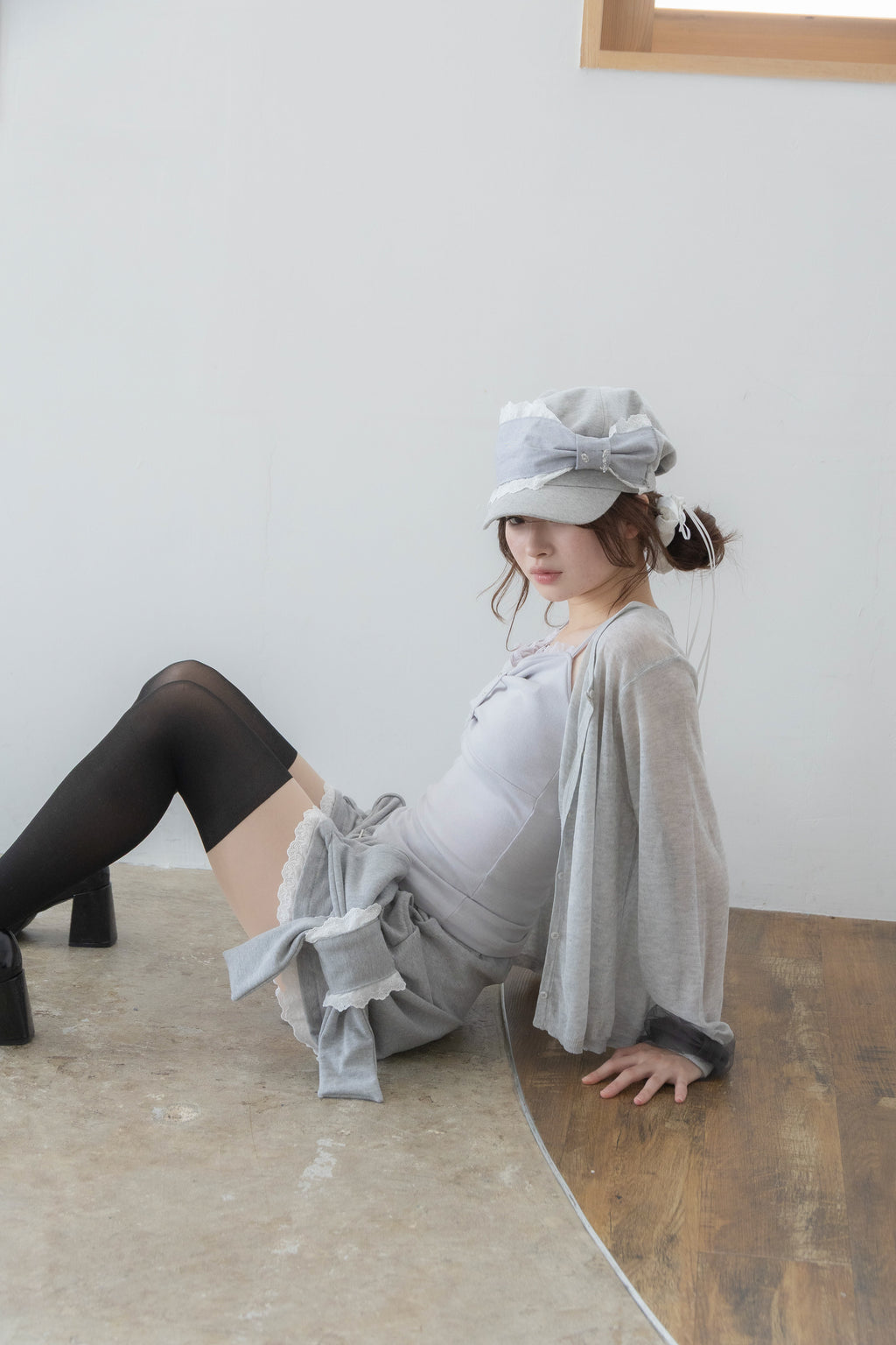 big ribbon pants(gray)