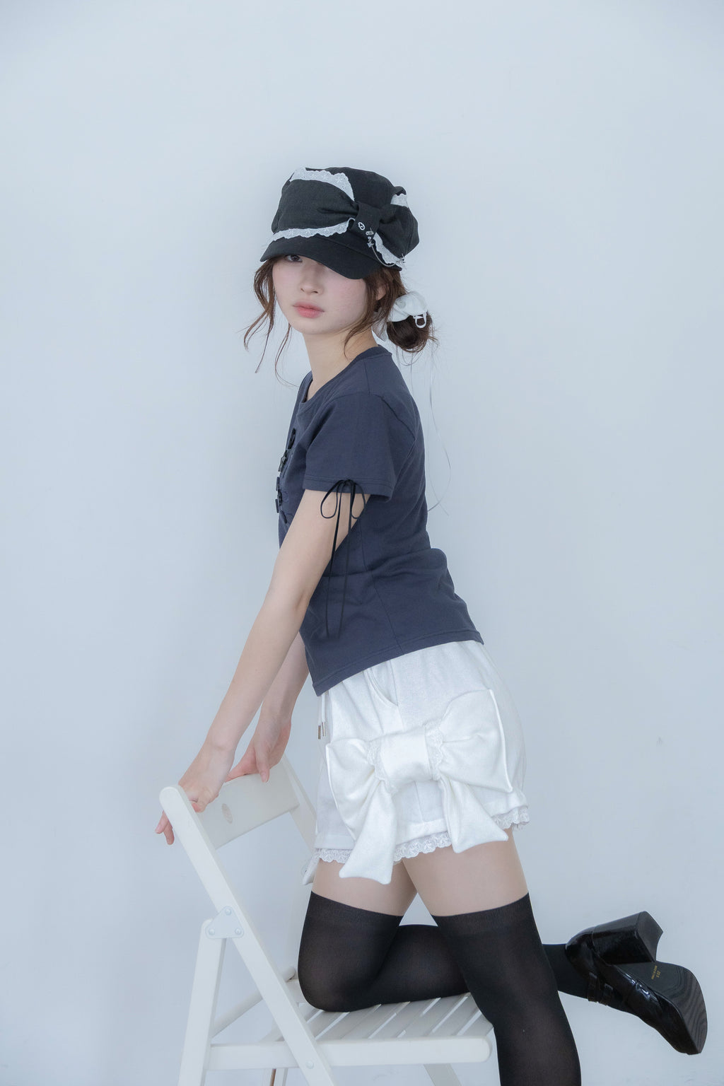 big ribbon pants(white)