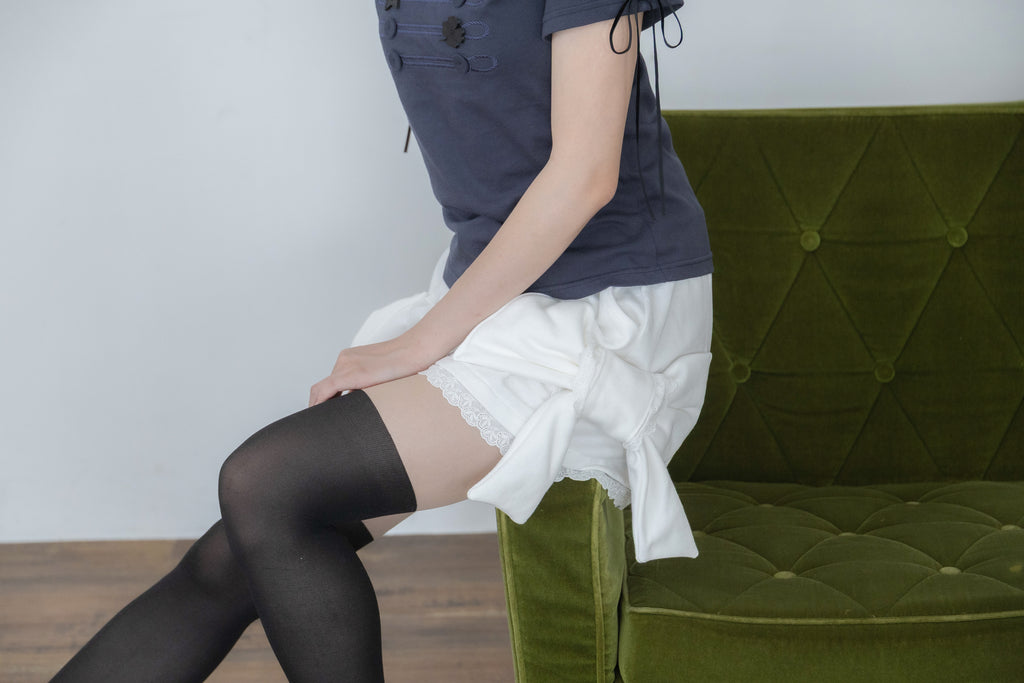 big ribbon pants(white)