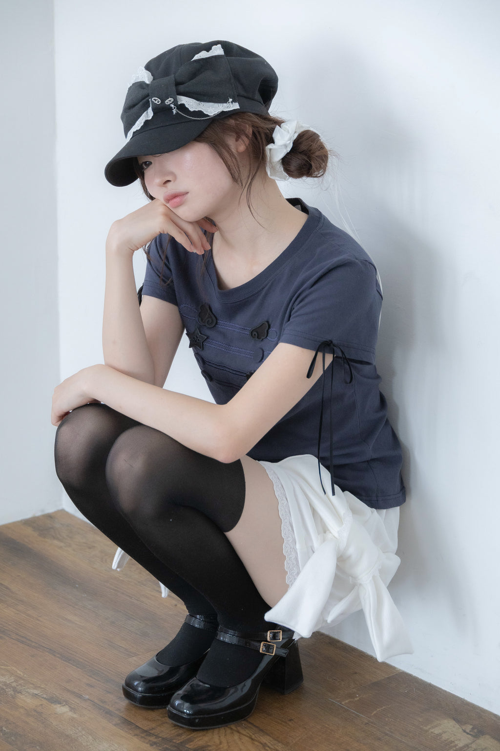 big ribbon pants(white)