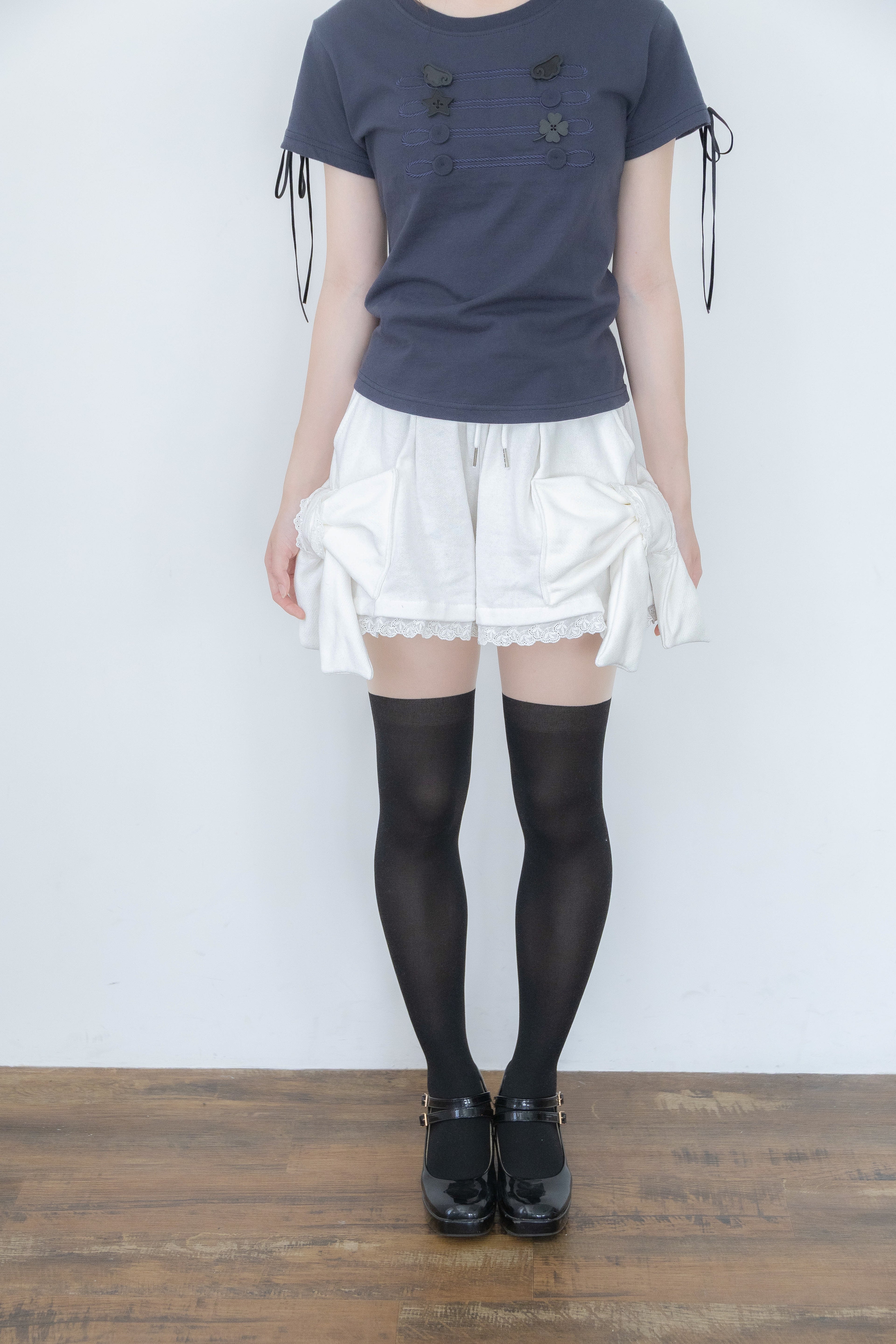 big ribbon pants(white)