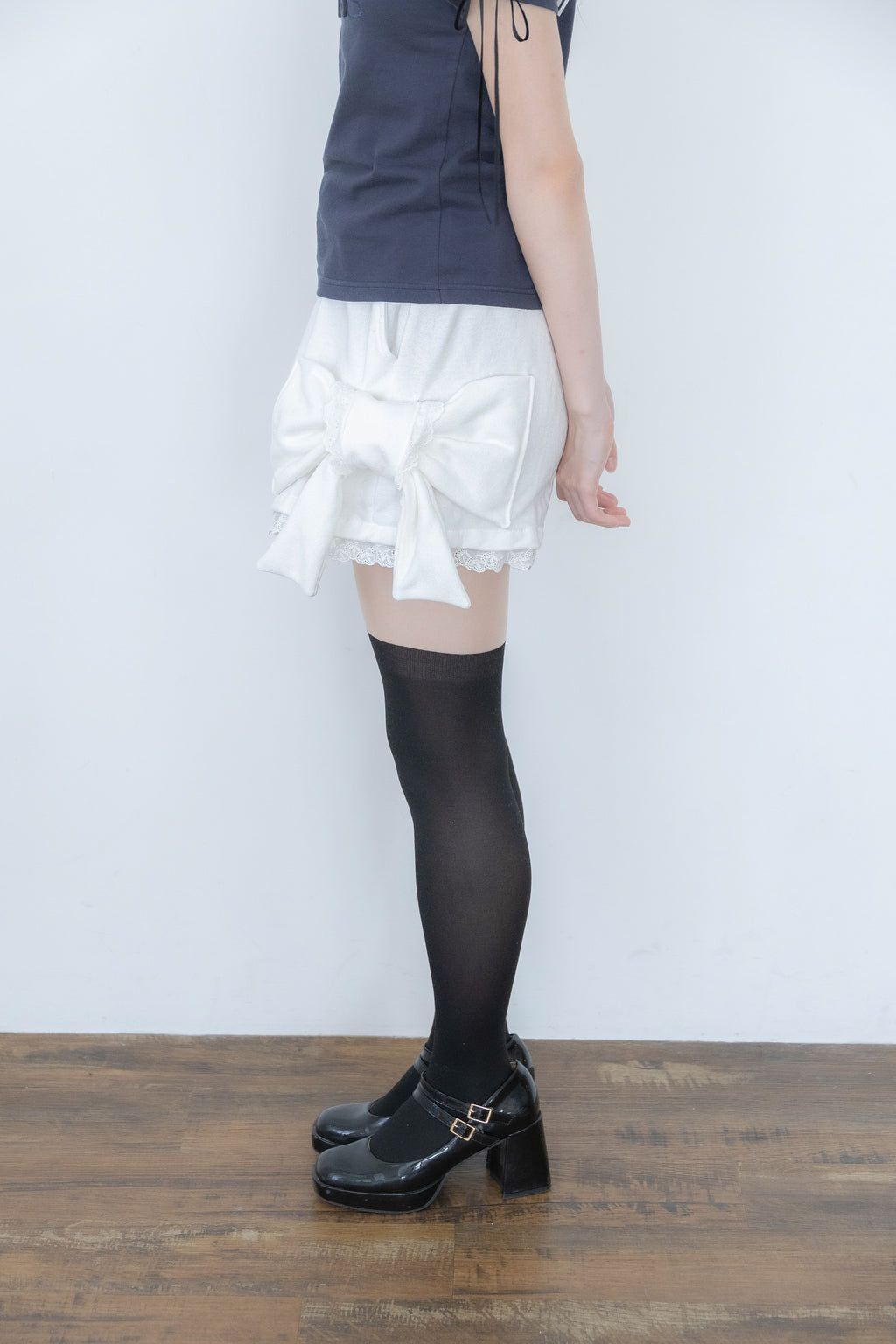 big ribbon pants(white)
