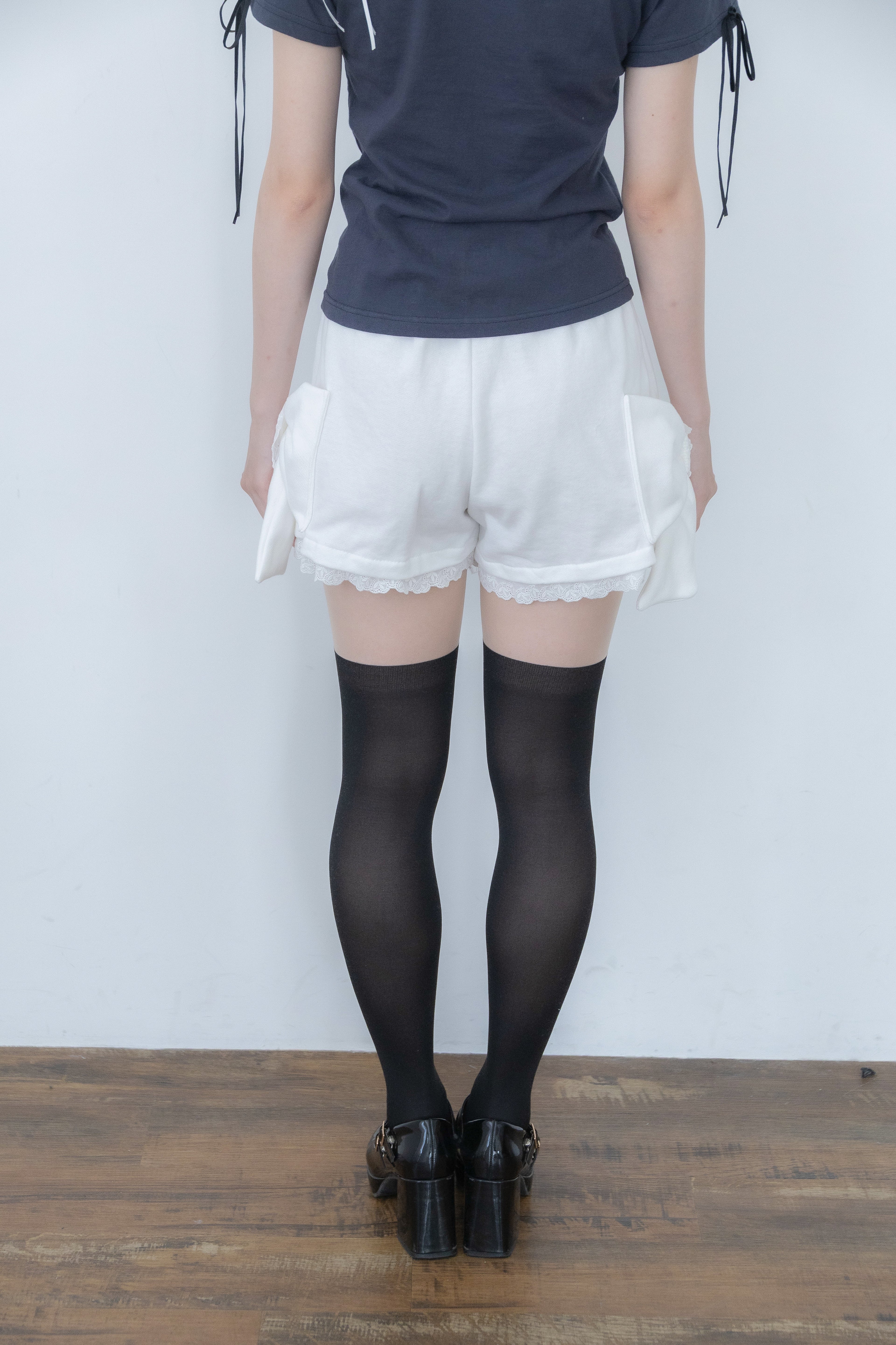 big ribbon pants(white)