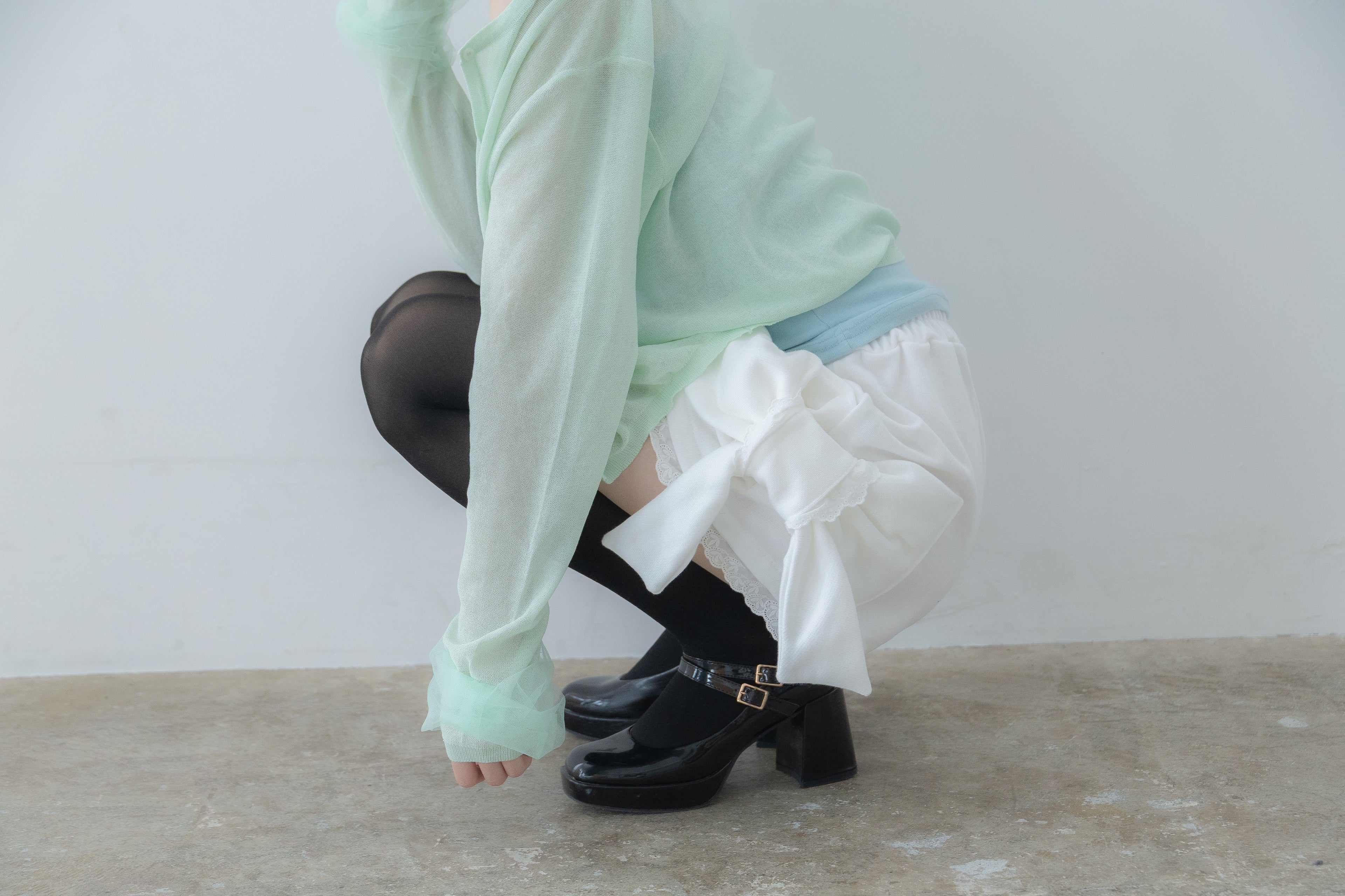 big ribbon pants(white)