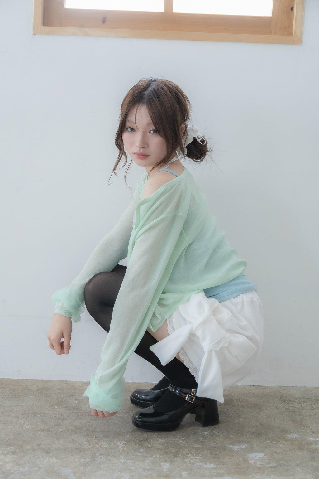 big ribbon pants(white)