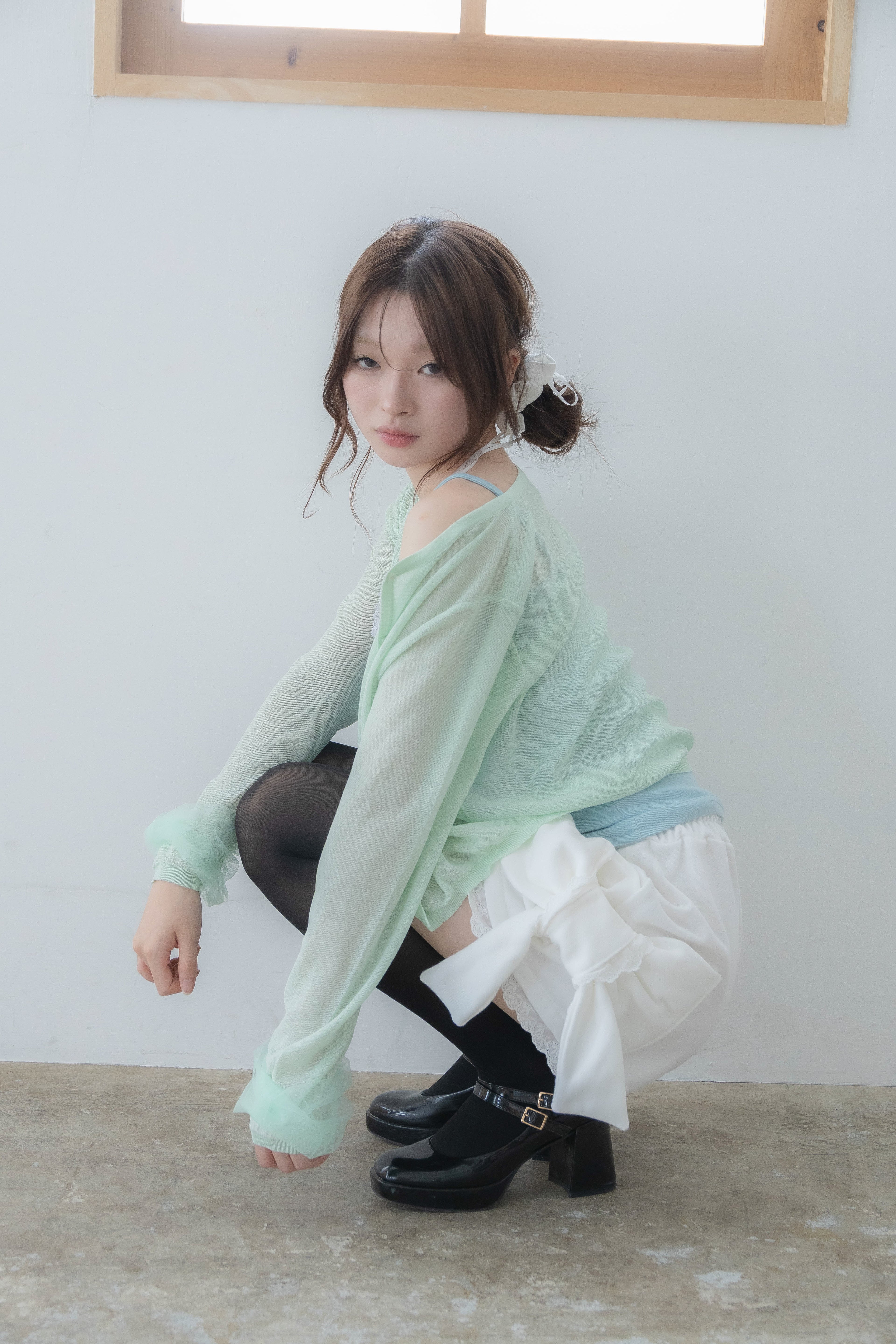 big ribbon pants(white)