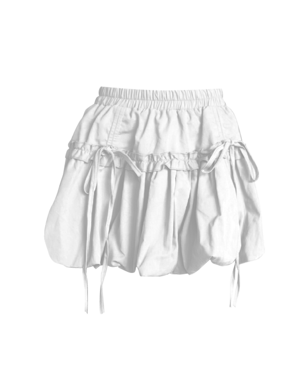 frill balloon skirt(white)