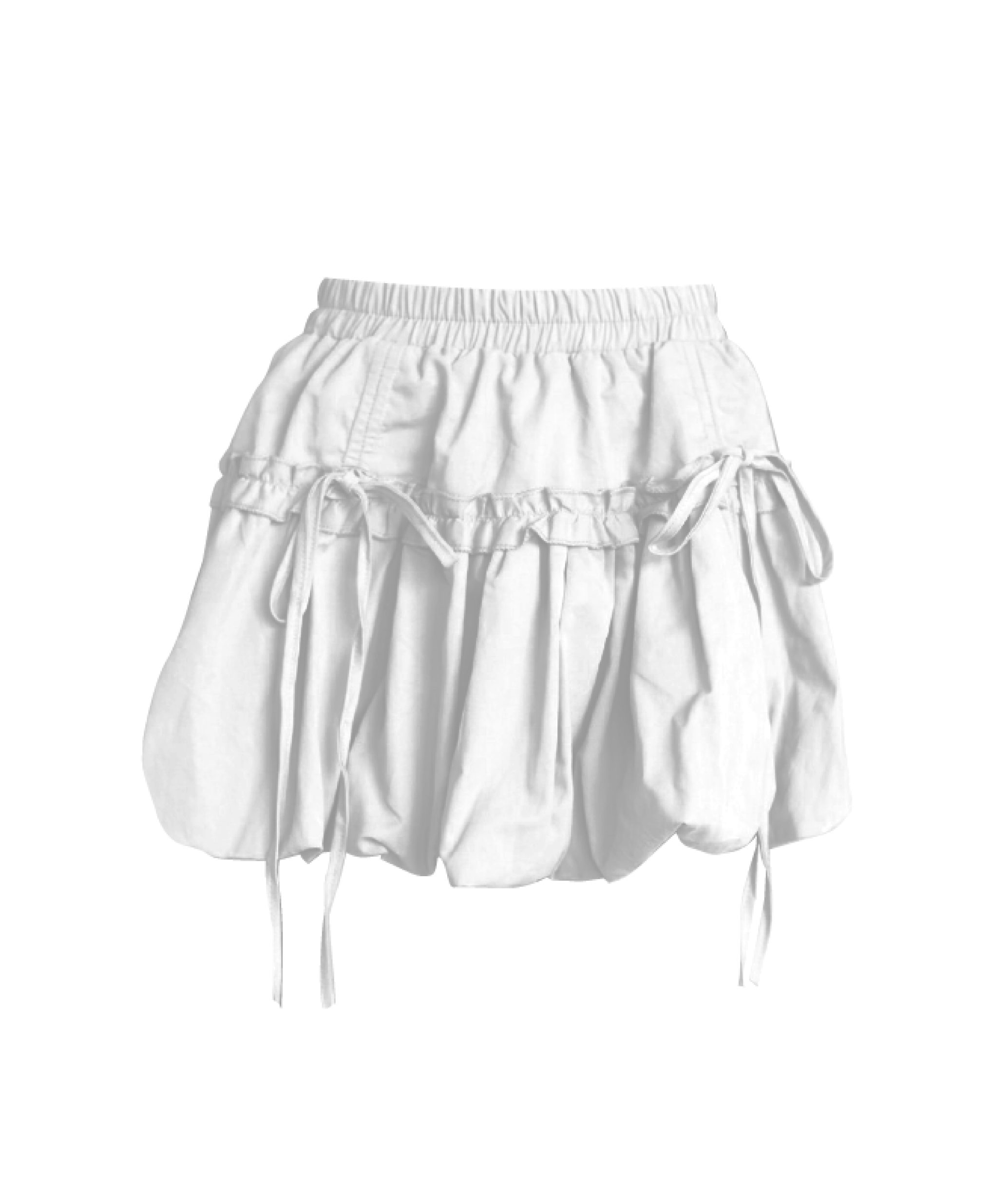 frill balloon skirt(white)