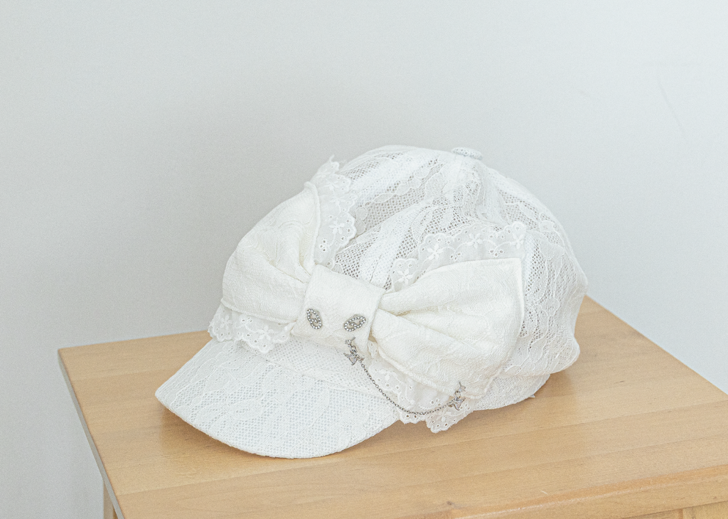 angel ribbon cap(white)