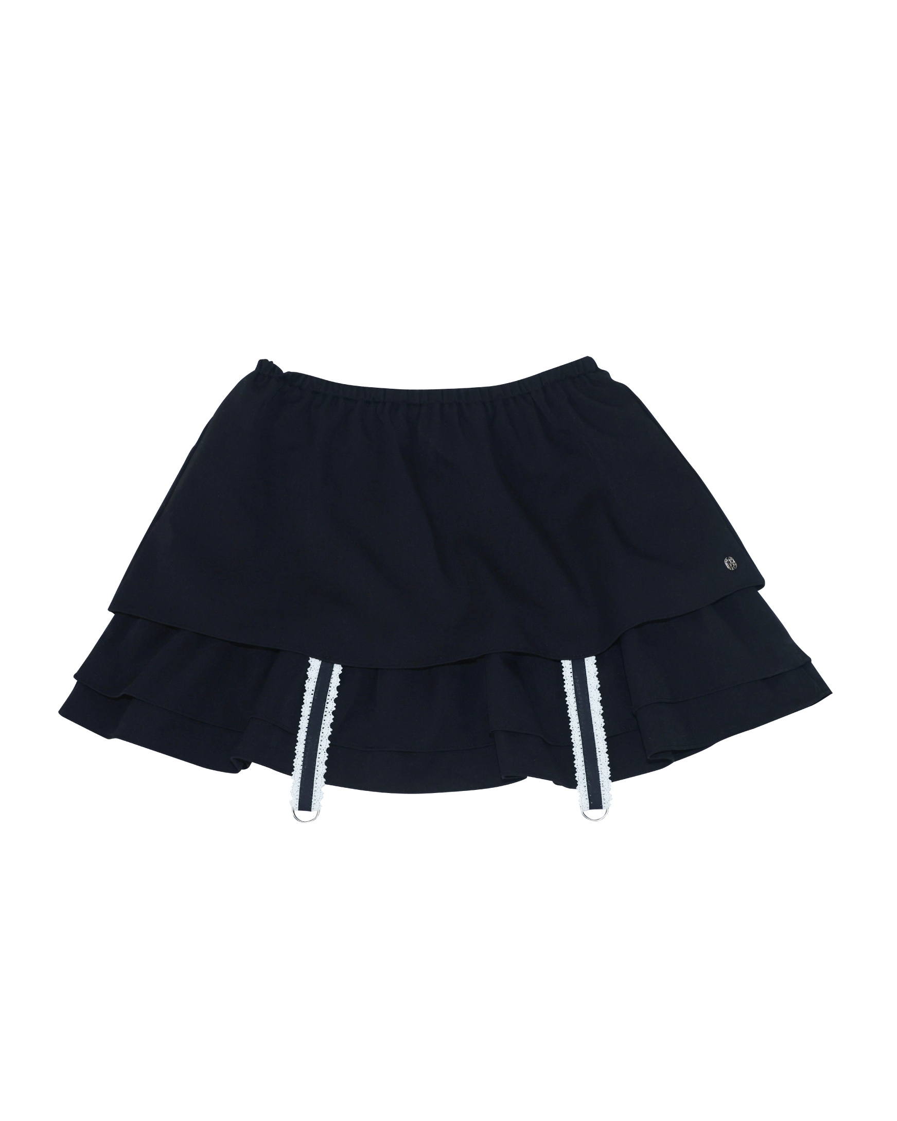 gater tiered skirt(black)