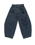 3Dpixel print denim(black)