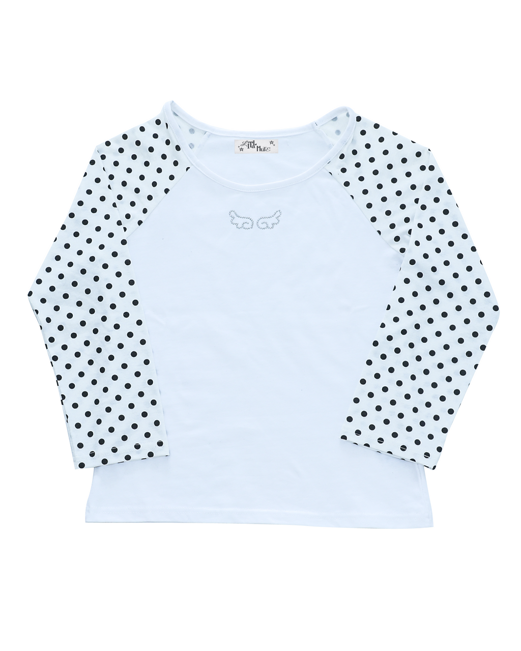 dotwing raglantops(white)