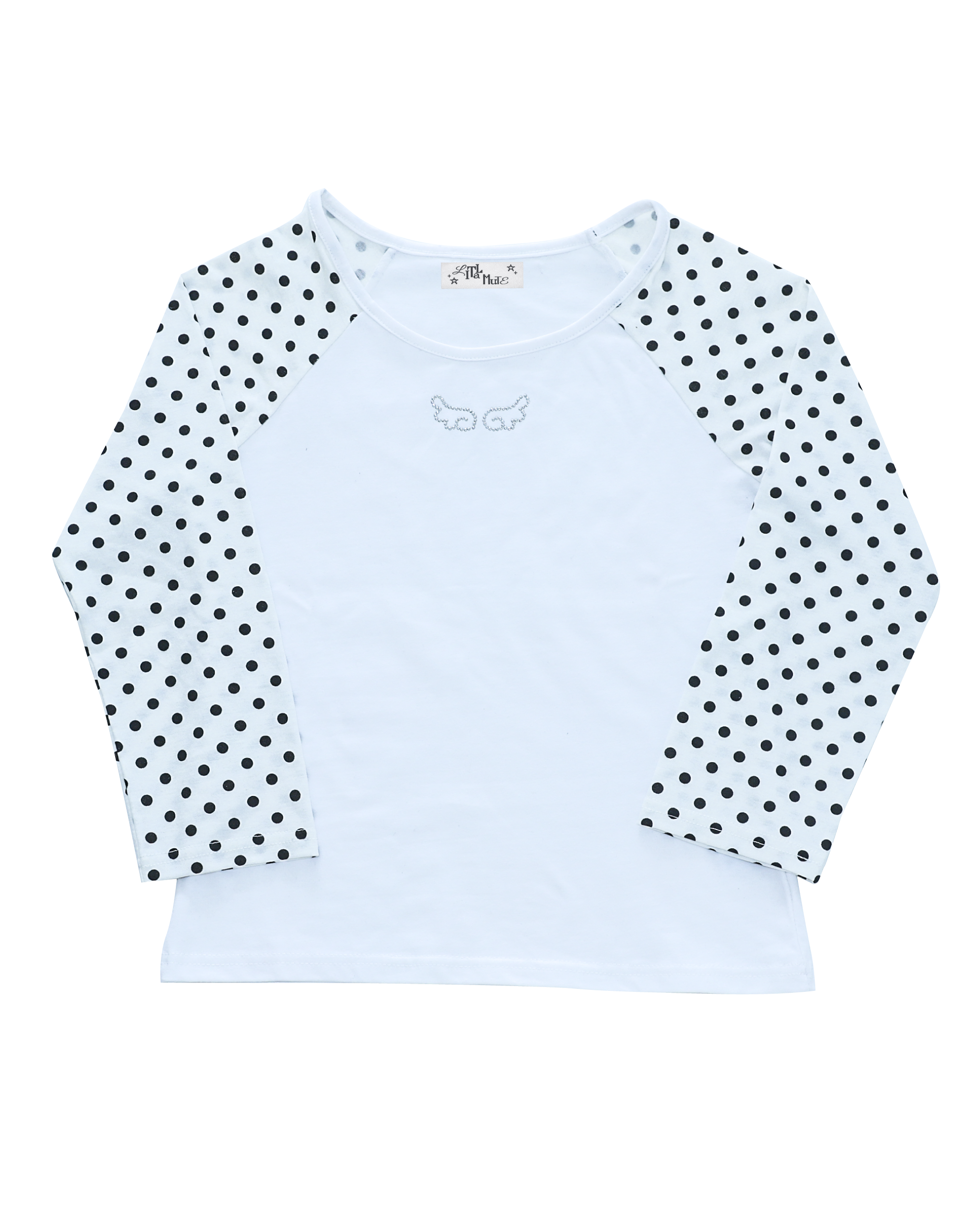 dotwing raglantops(white)
