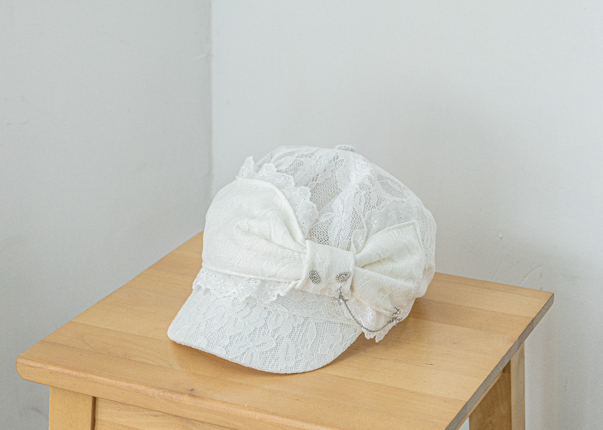 angel ribbon cap(white)