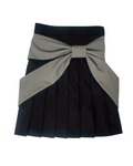 bigribbon skirt(black×grey)