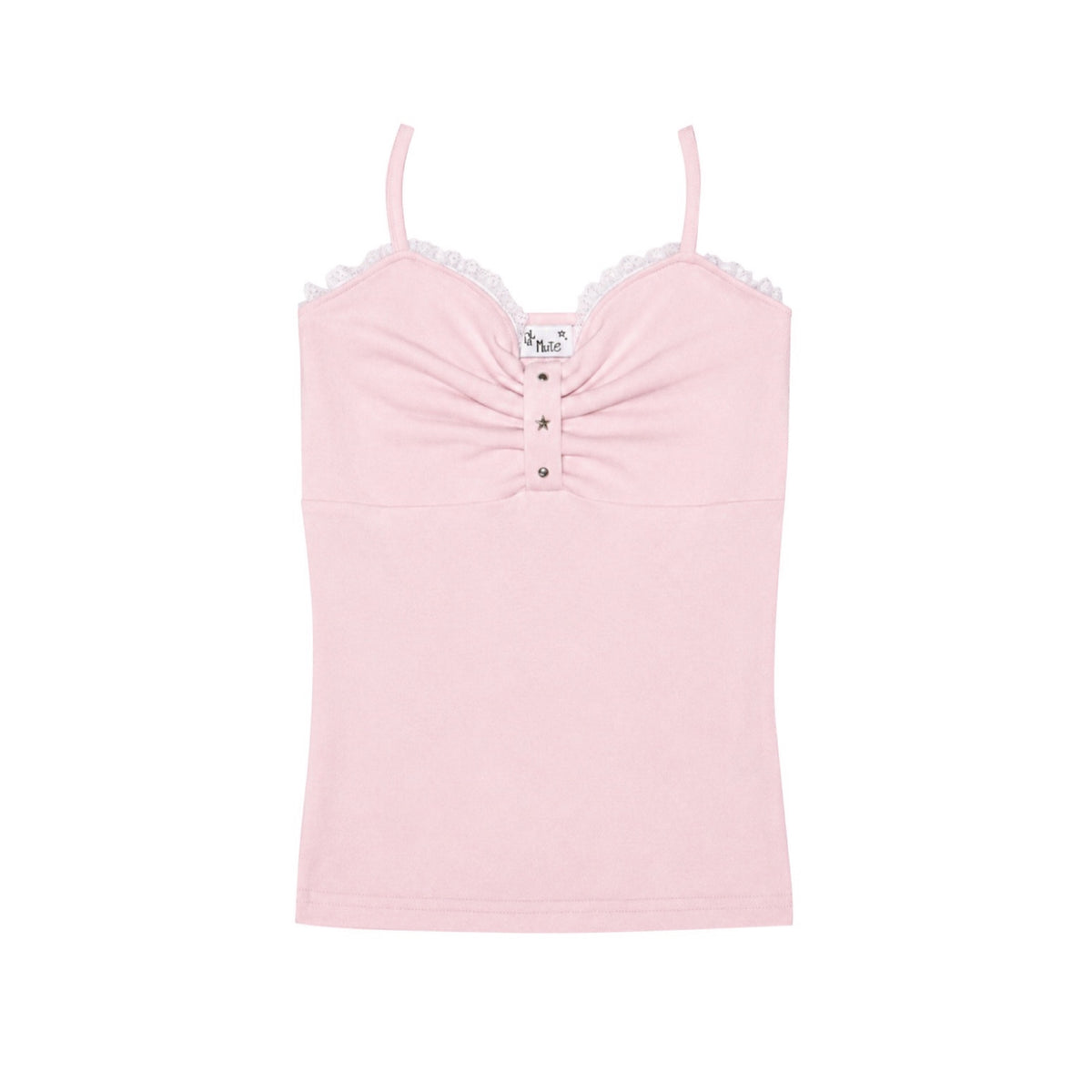studs ribbon camisole(pink)