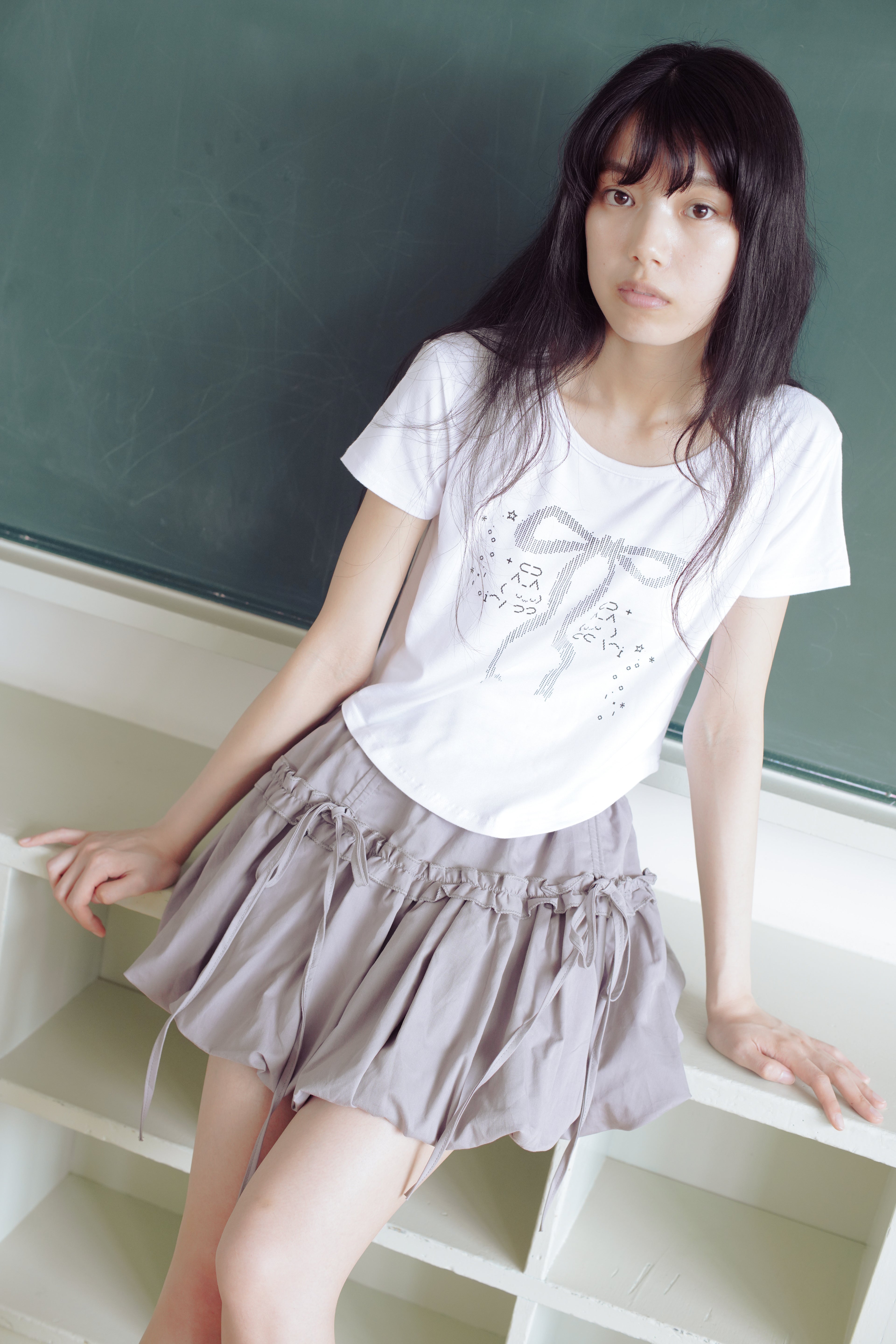 frill balloon skirt(gray)