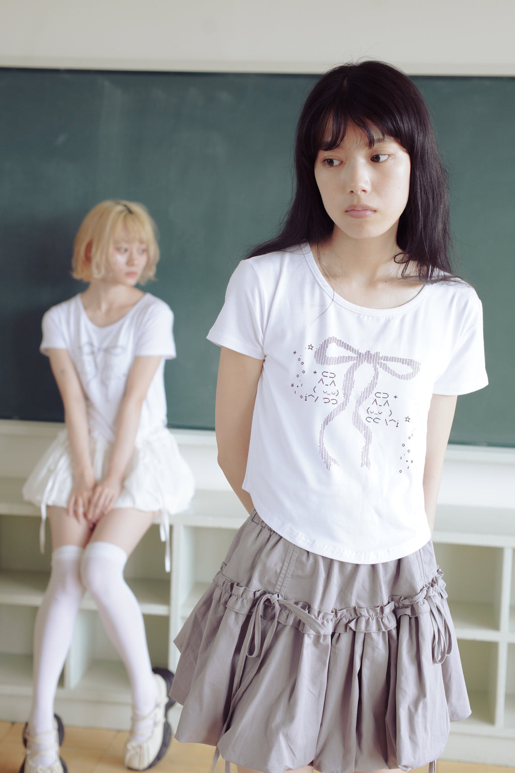 frill balloon skirt(gray)