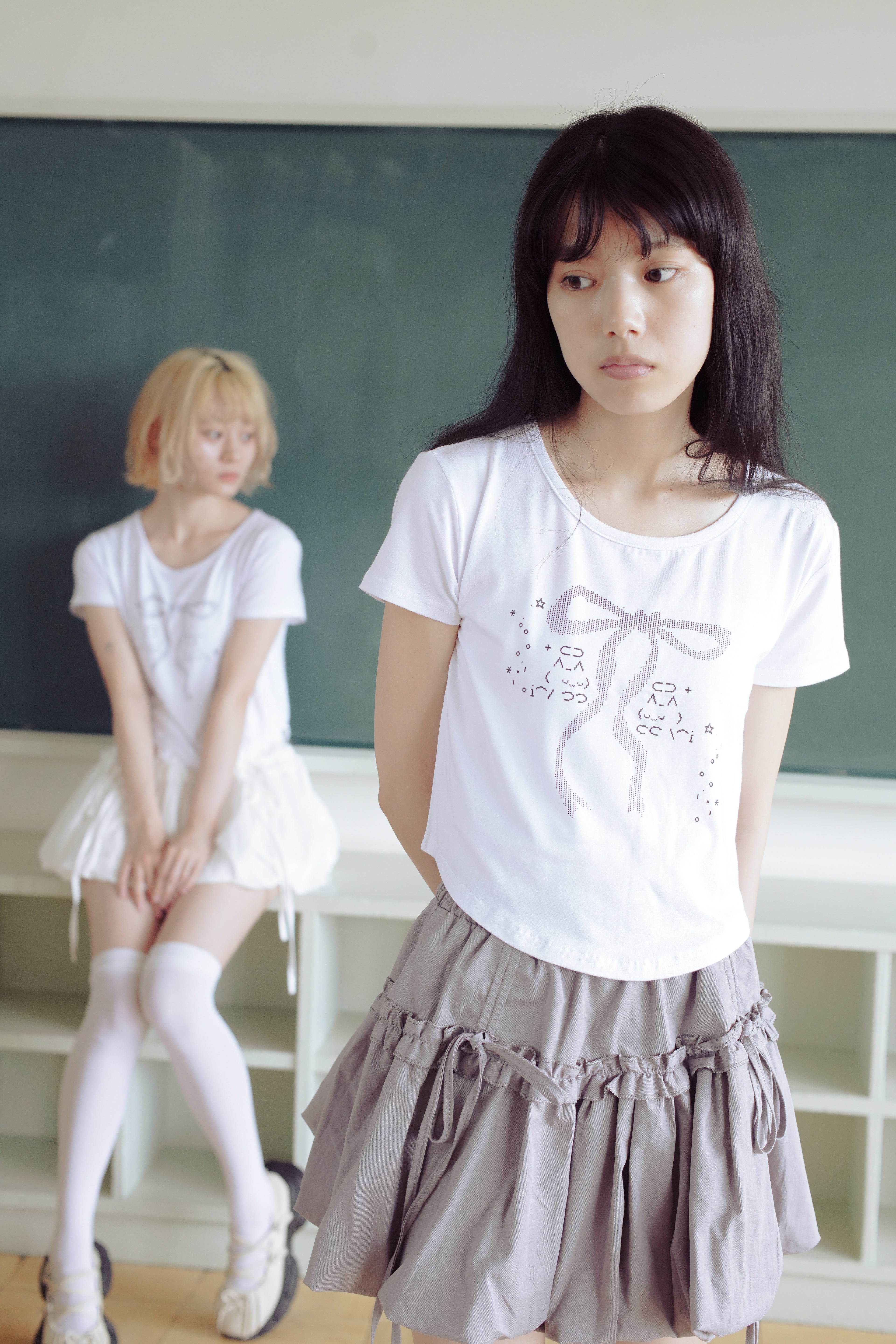 frill balloon skirt(gray)