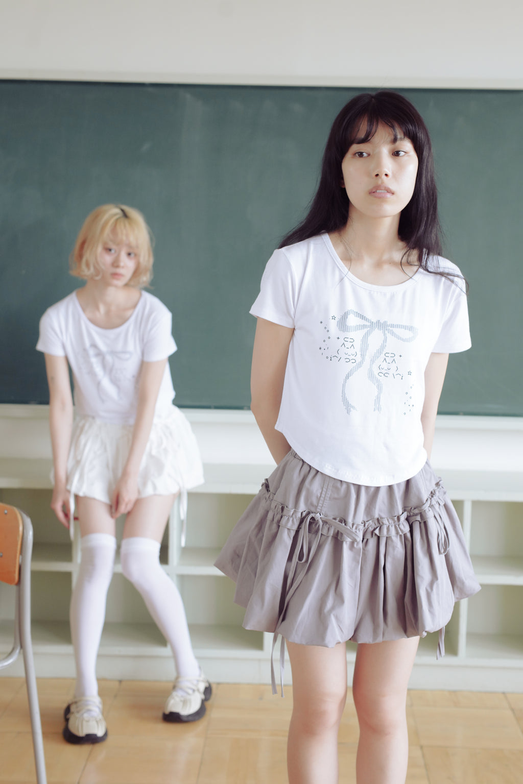 frill balloon skirt(gray)