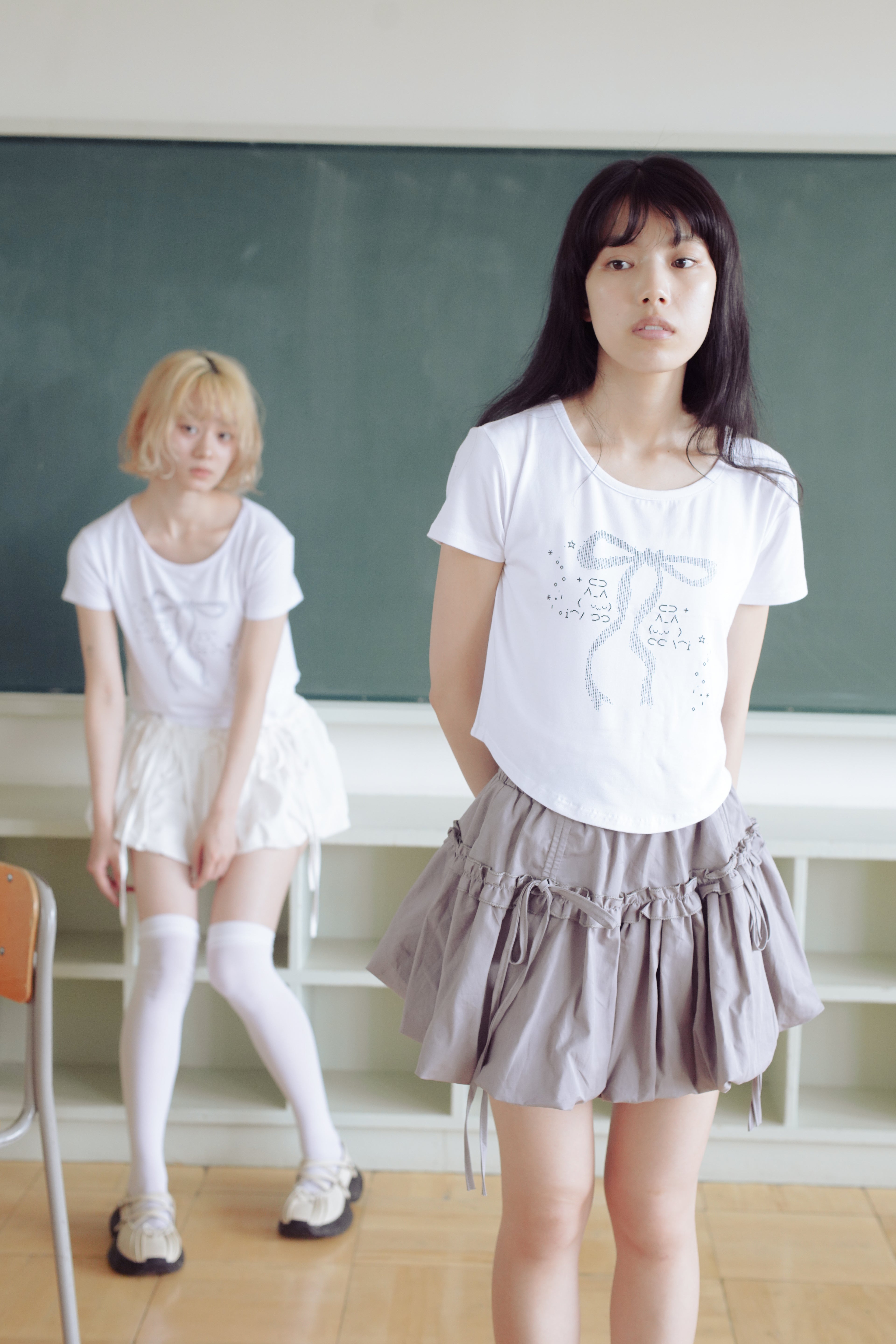 frill balloon skirt(gray)